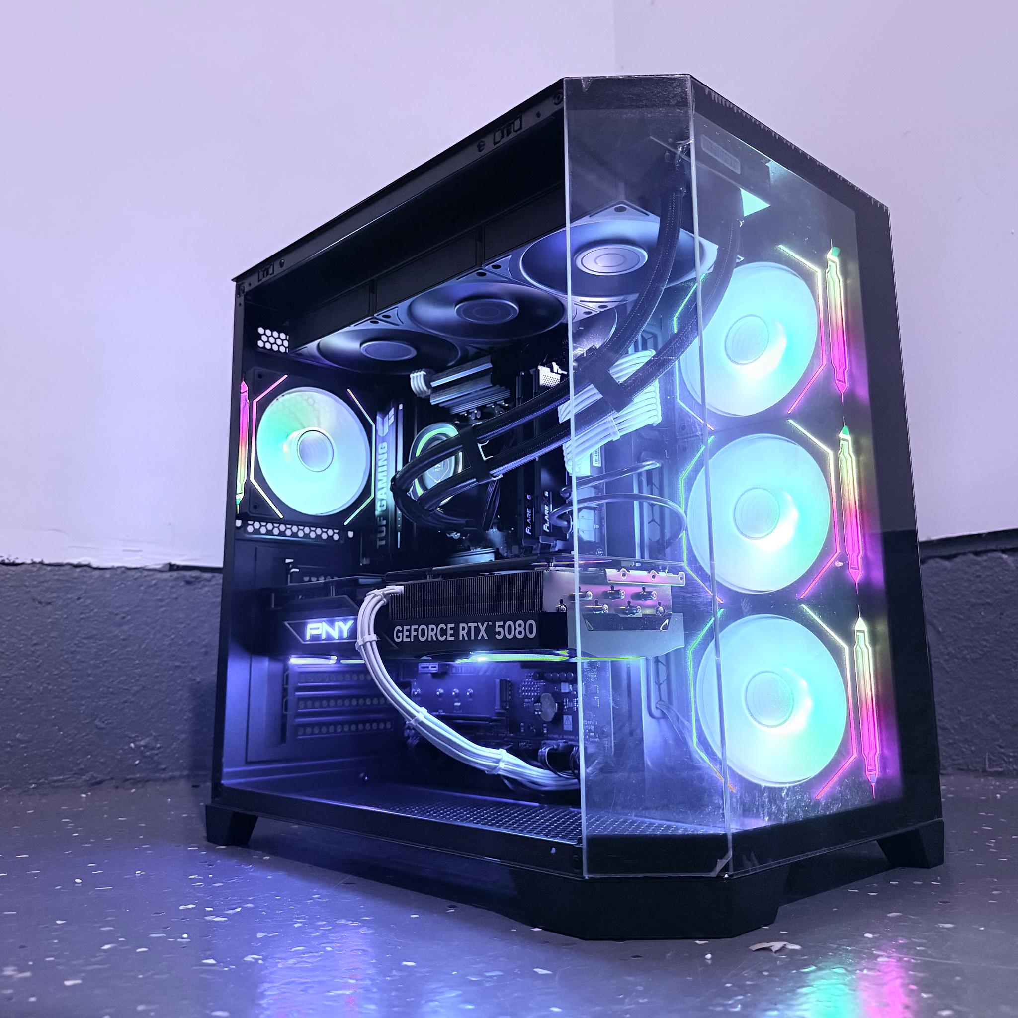 ⚫️"Titan Eclipse"🌈 | 4k Gaming | RTX 5080 | Ryzen 7 9800X3D | 32GB DDR5 | 3TB Storage | Free Ship