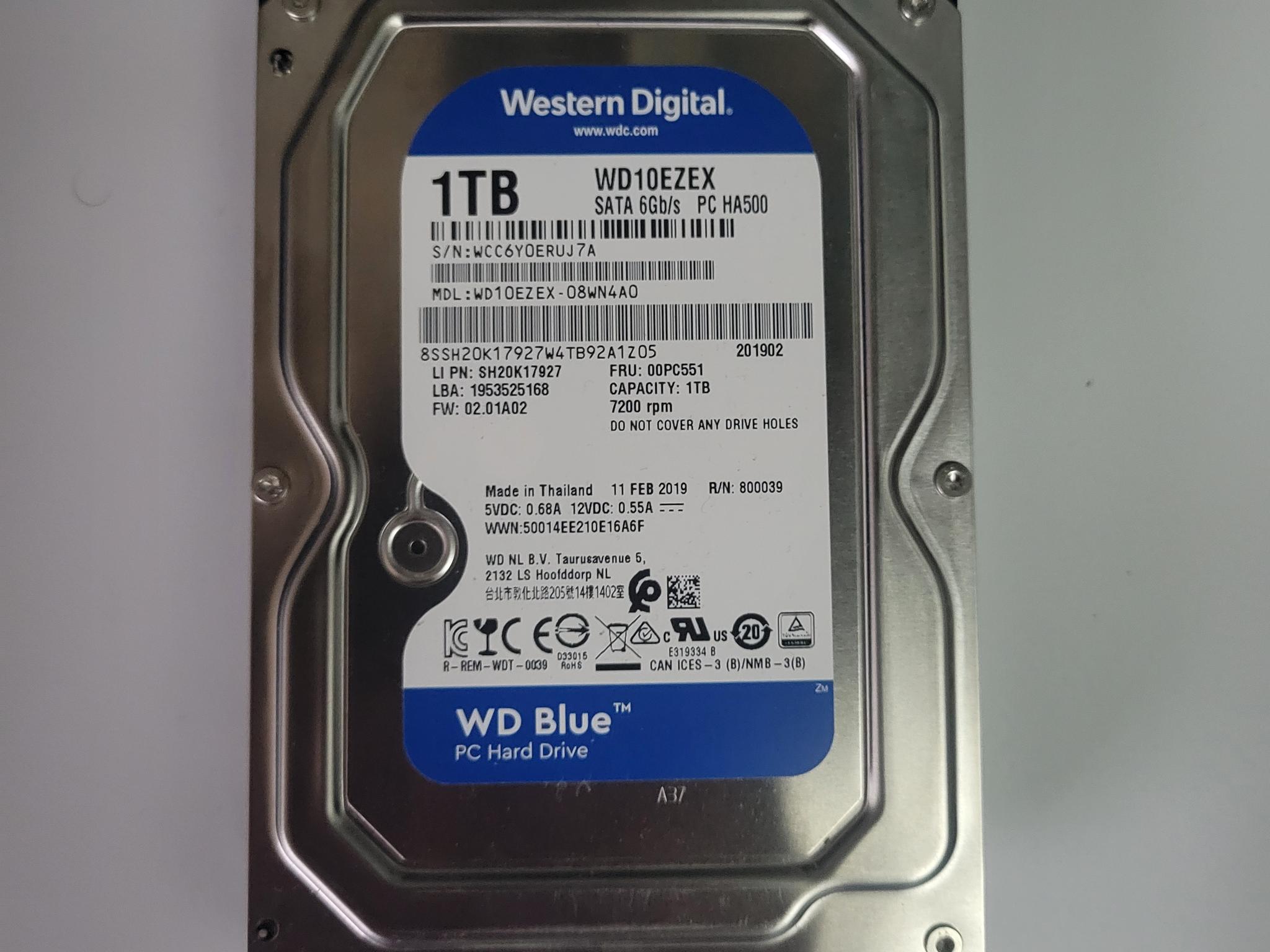 Western digital 1 TB HDD