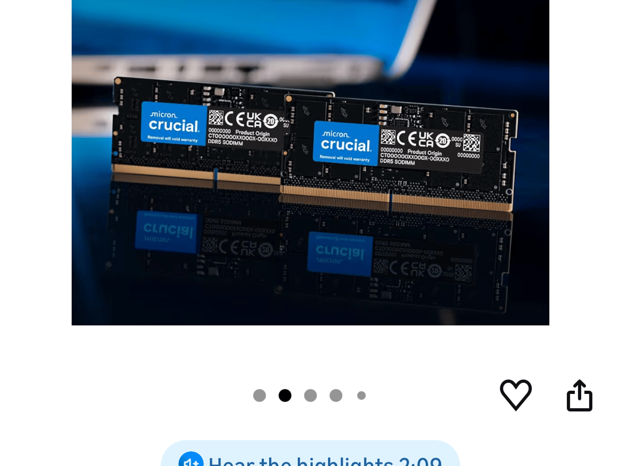 Crucial 16GB SO-DIMM DDR5 5600