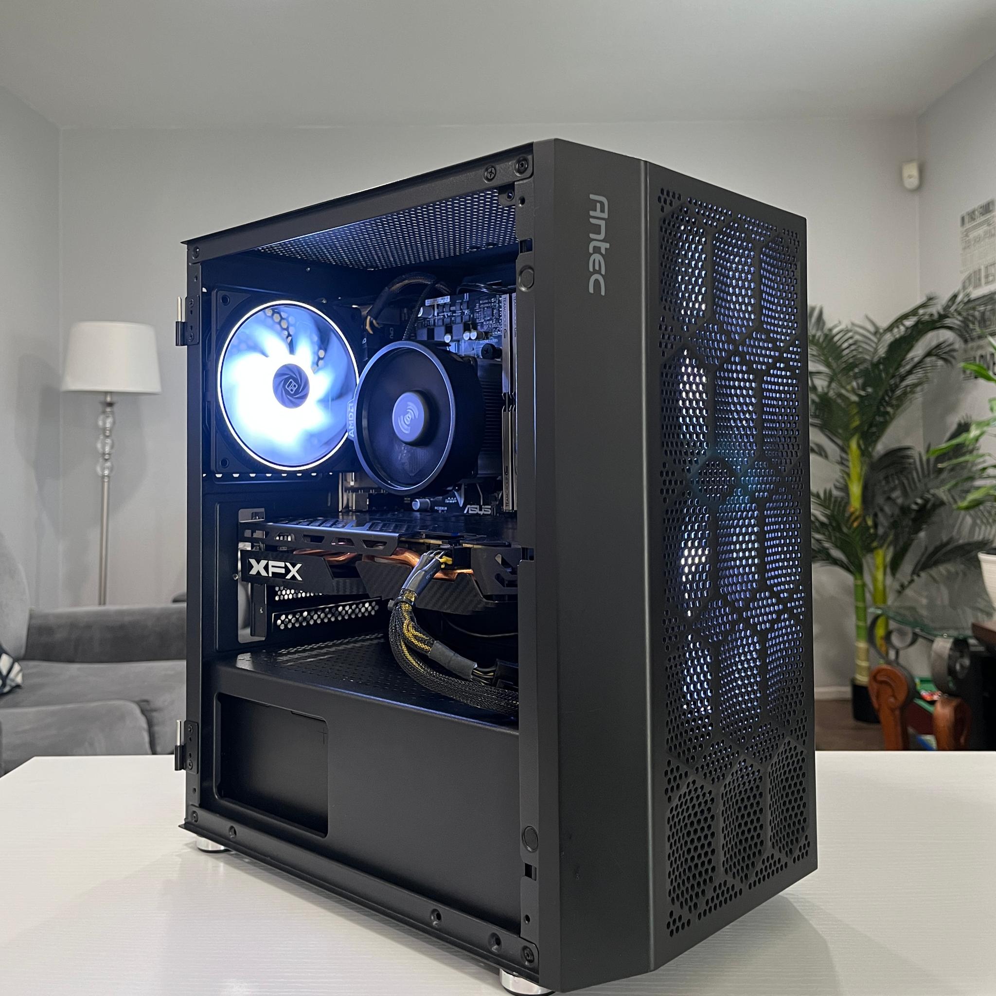 RX 580 8GB, Ryzen 7 1700X, 16GB RAM | Black RGB Gaming Computer/Pc