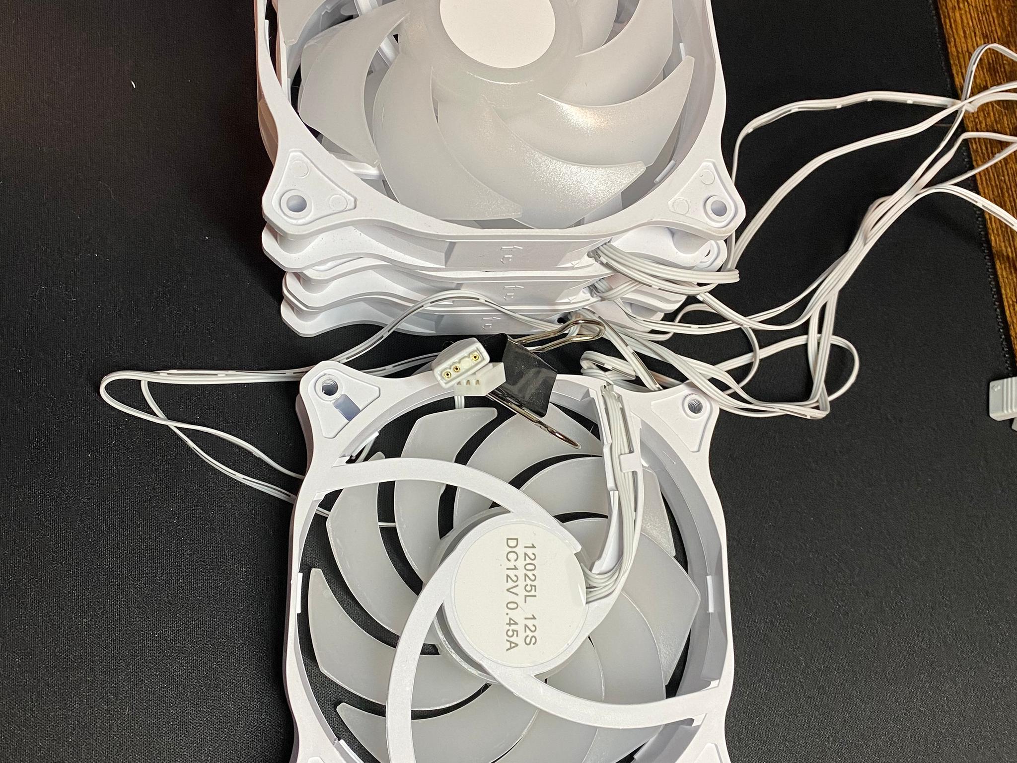 Sama White 120mm ARGB Case fans 4x