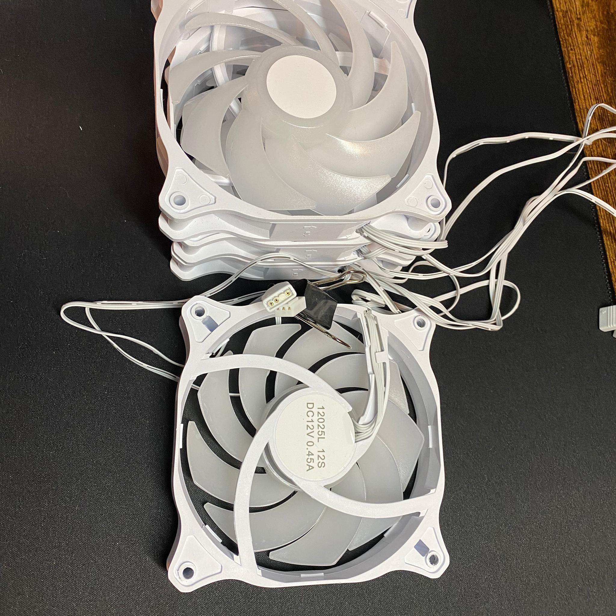 Sama White 120mm ARGB Case fans 4x