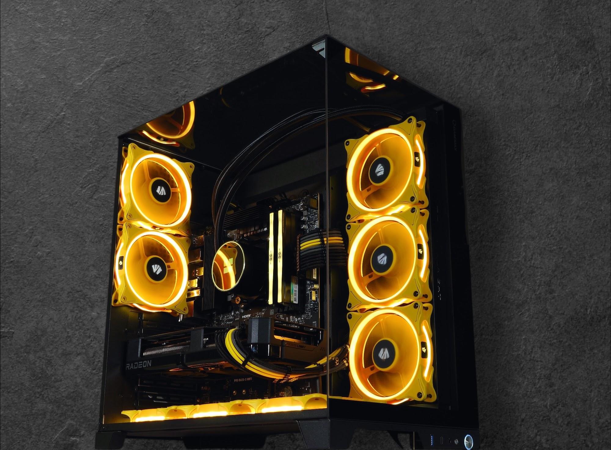 🟡🤖🤓C-3PO ⭐Gaming PC⭐AMD RX 7800 XT 16GB⭐AMD Ryzen 5 7500F 8-Core⭐32GB DDR5⭐ 1TB SSD