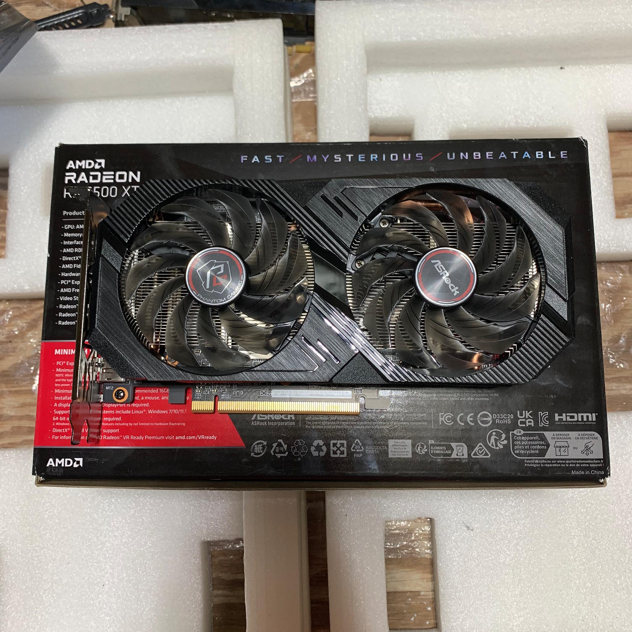NEW 6500 XT 8GB OPEN BOX ASROCK PHANTOM GAMING