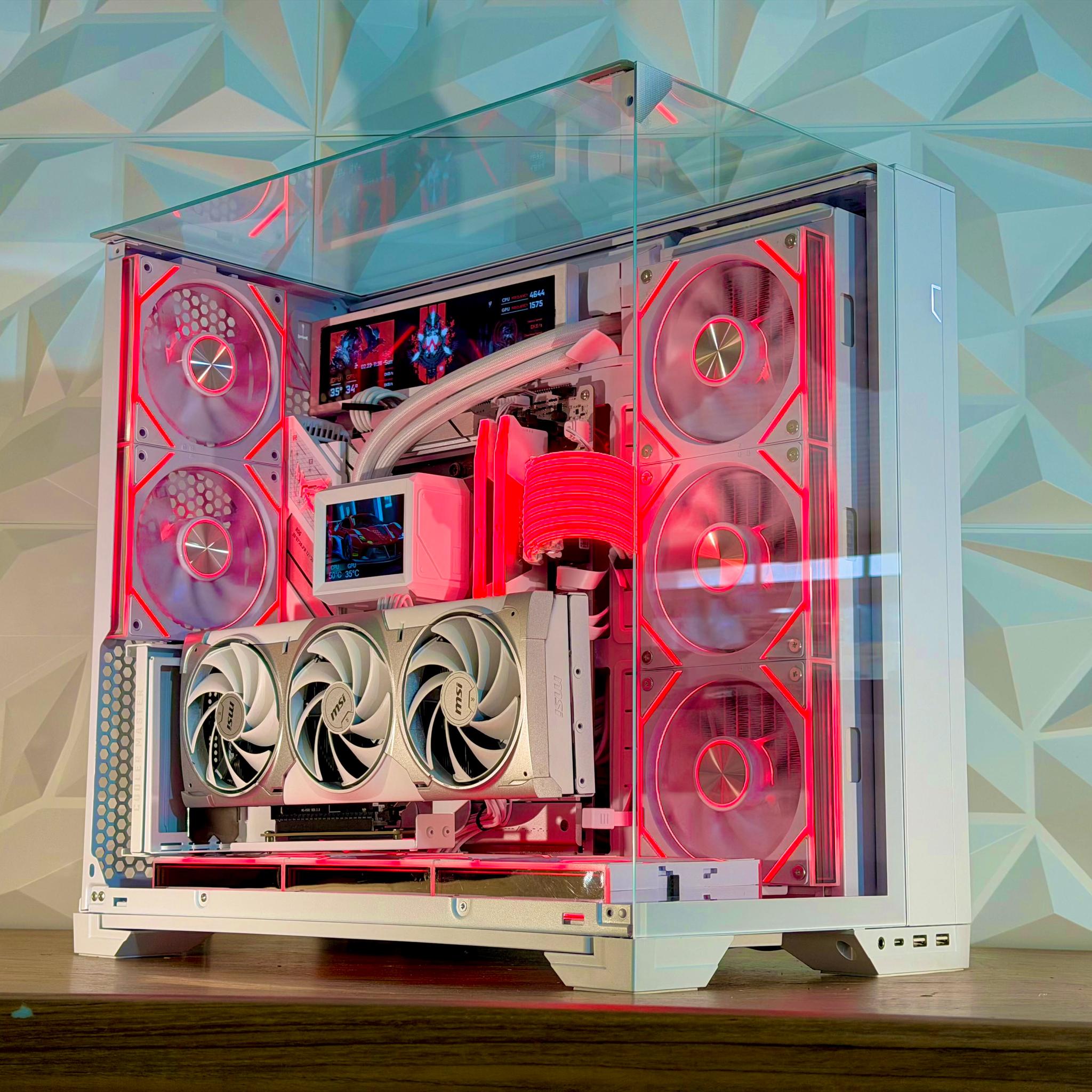 🤍❄️  RTX 5080 | R7 9800X3D | 32GB DDR5 | 2TB | Dual LCD | W11 Pro “FROST MIRAGE” PC |❄️🤍