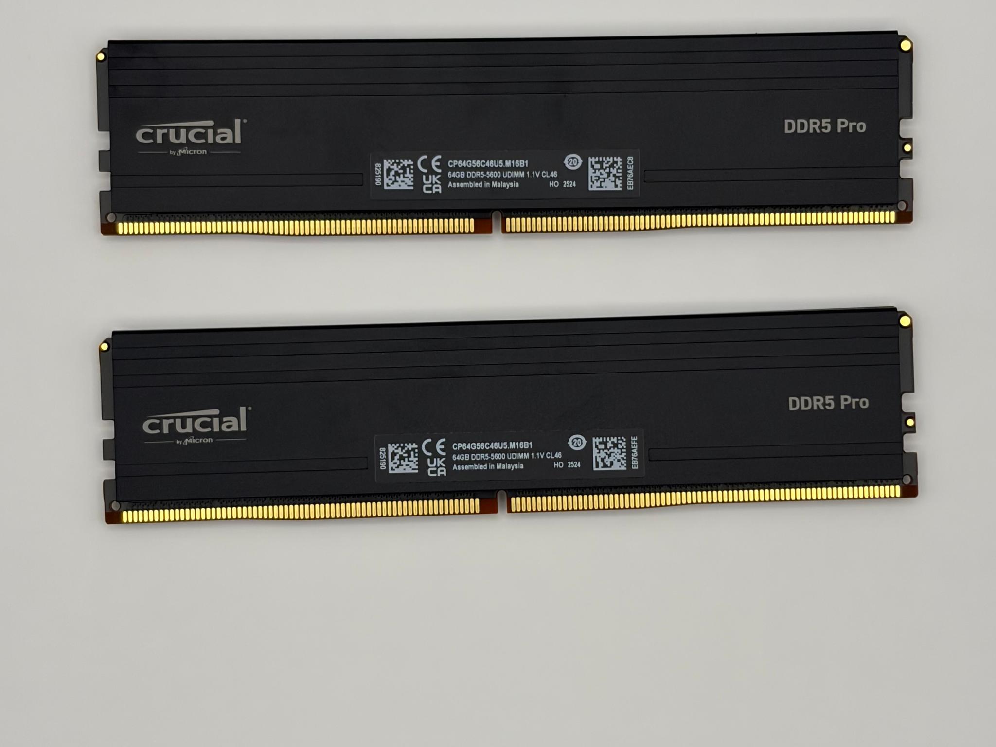 128GB Crucial 5600MT DDR5 (2x64gb)