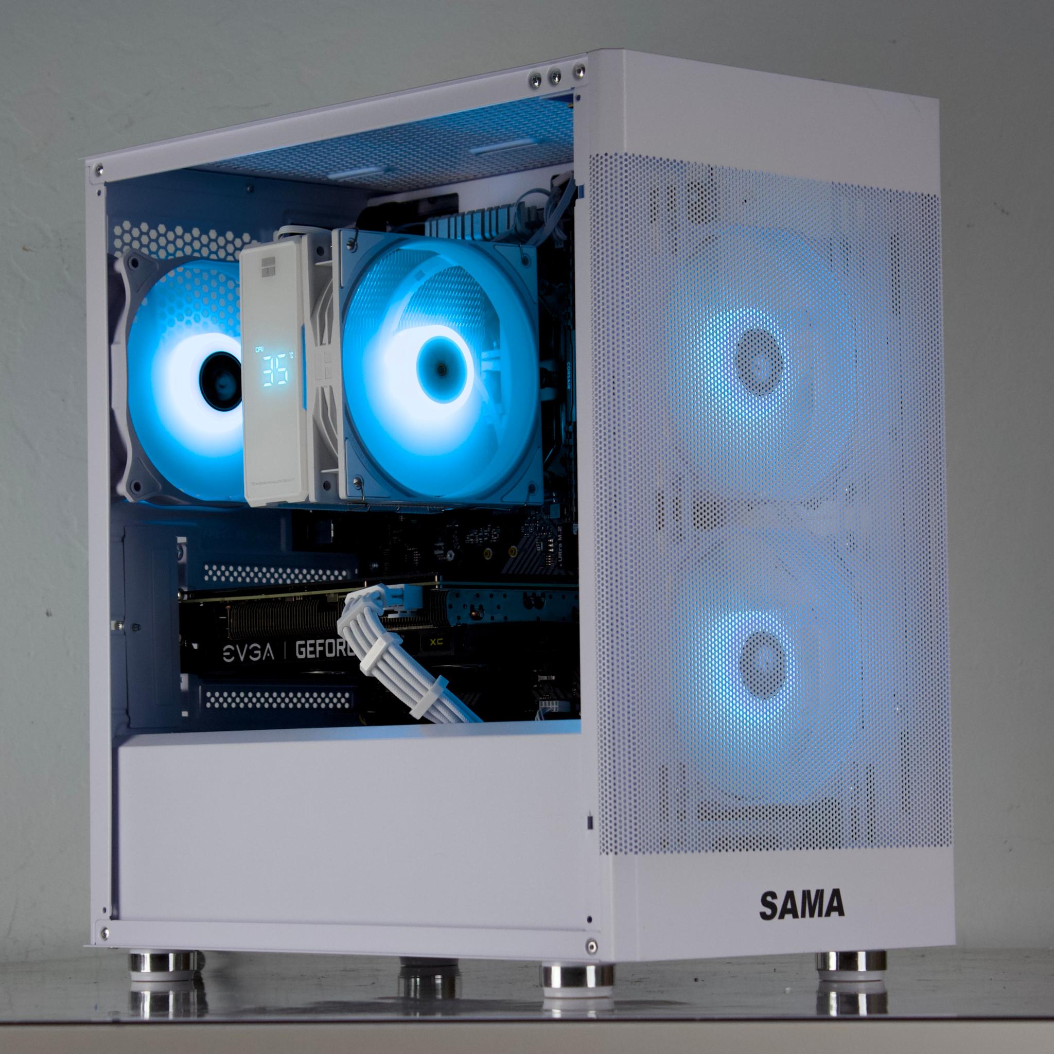 🤍🩵 RTX 3060/ Ryzen 5500 / 16GB / 1TB Gaming PC 🩵🤍- ARGB, WiFi, BlueTooth