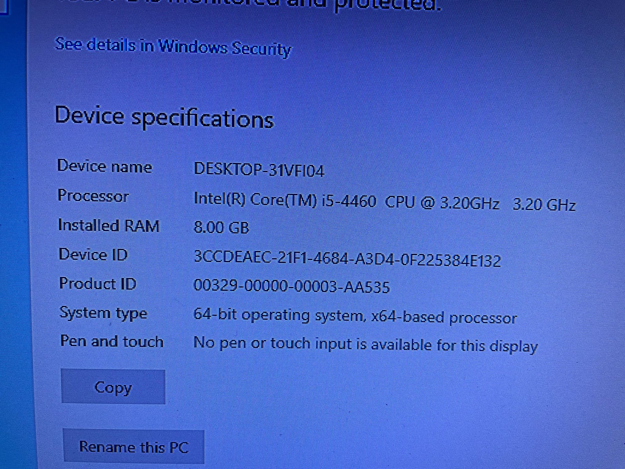 Custom Gaming Desktop PC Intel i5 Quad 8 GB SSD Nvidia GTX 650 HDMI WIN 10 PRO