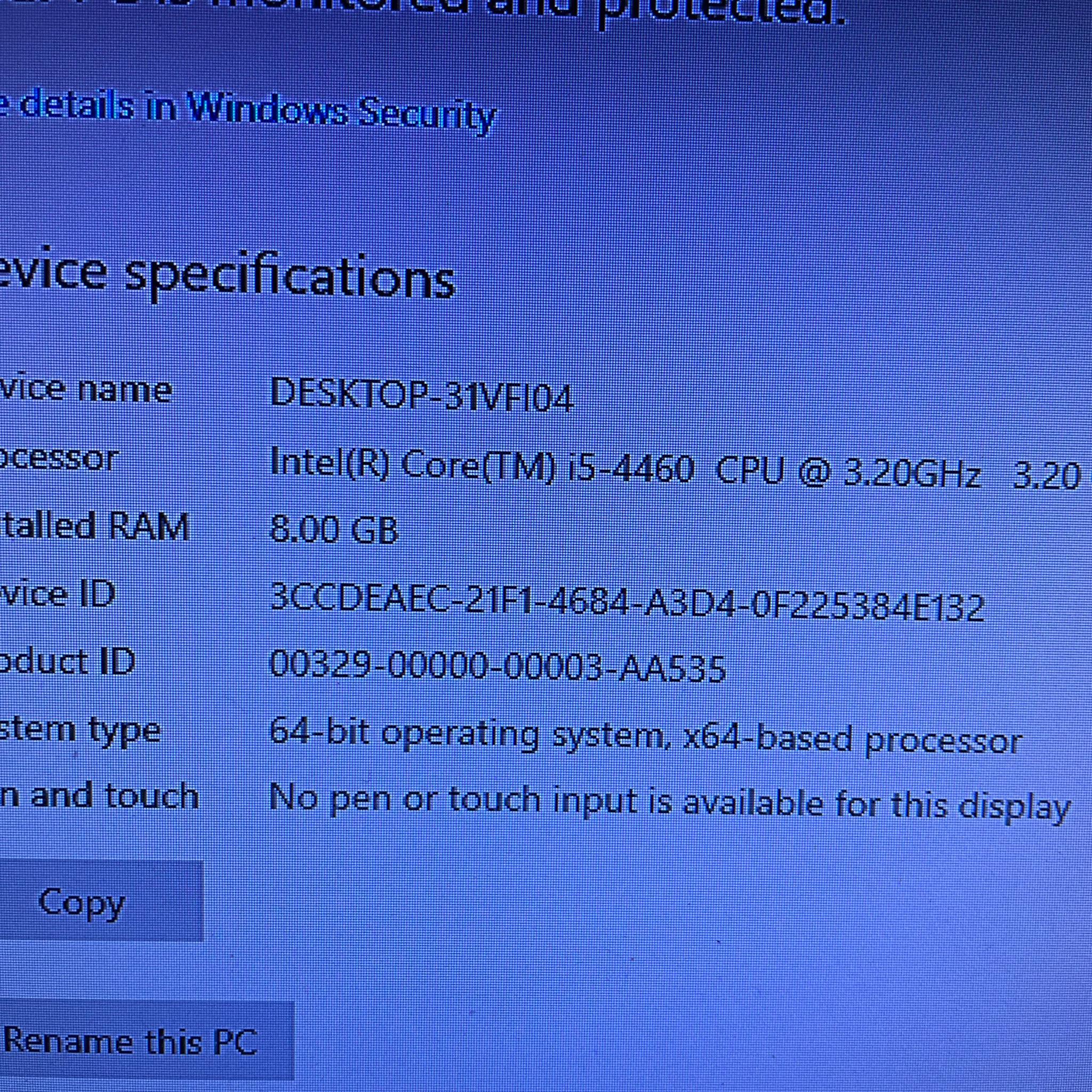 Custom Gaming Desktop PC Intel i5 Quad 8 GB SSD Nvidia GTX 650 HDMI WIN 10 PRO