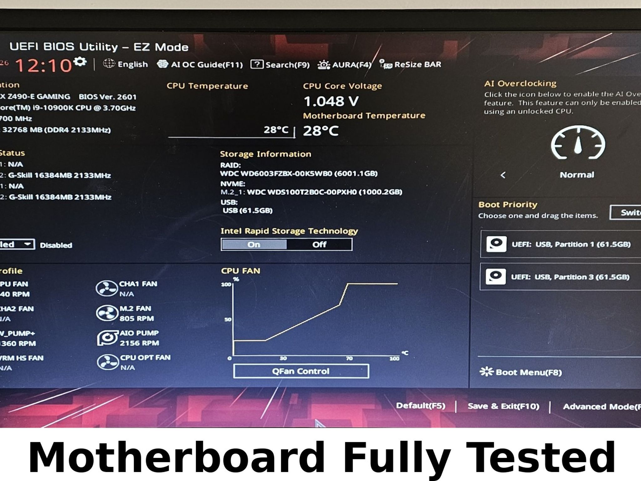 ASUS ROG STRIX Z490-E GAMING LGA1200 DDR4 ATX Motherboard