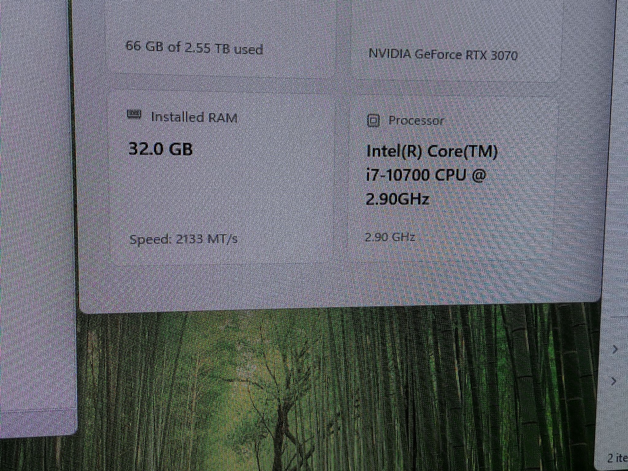 Alienware Aurora R12, GeForce RTX 3070 8GB, i7-10700, 32GB DDR4, 800GB SSD, 2TB HDD