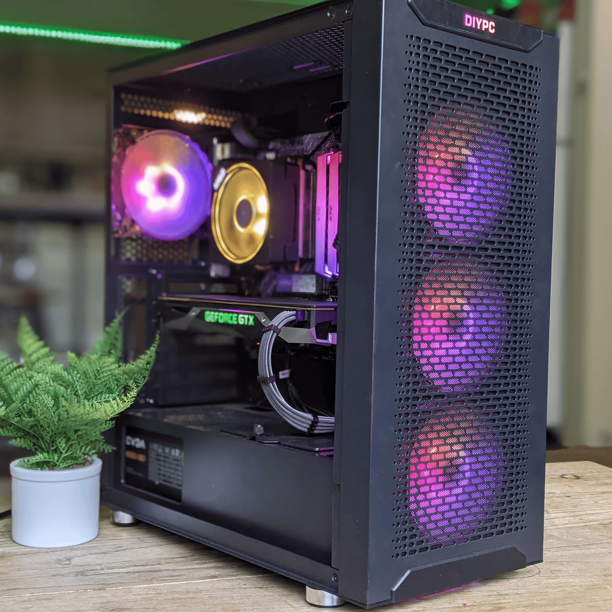 Ryzen 3300x GTX 1070ti Black Silver and RGB PC