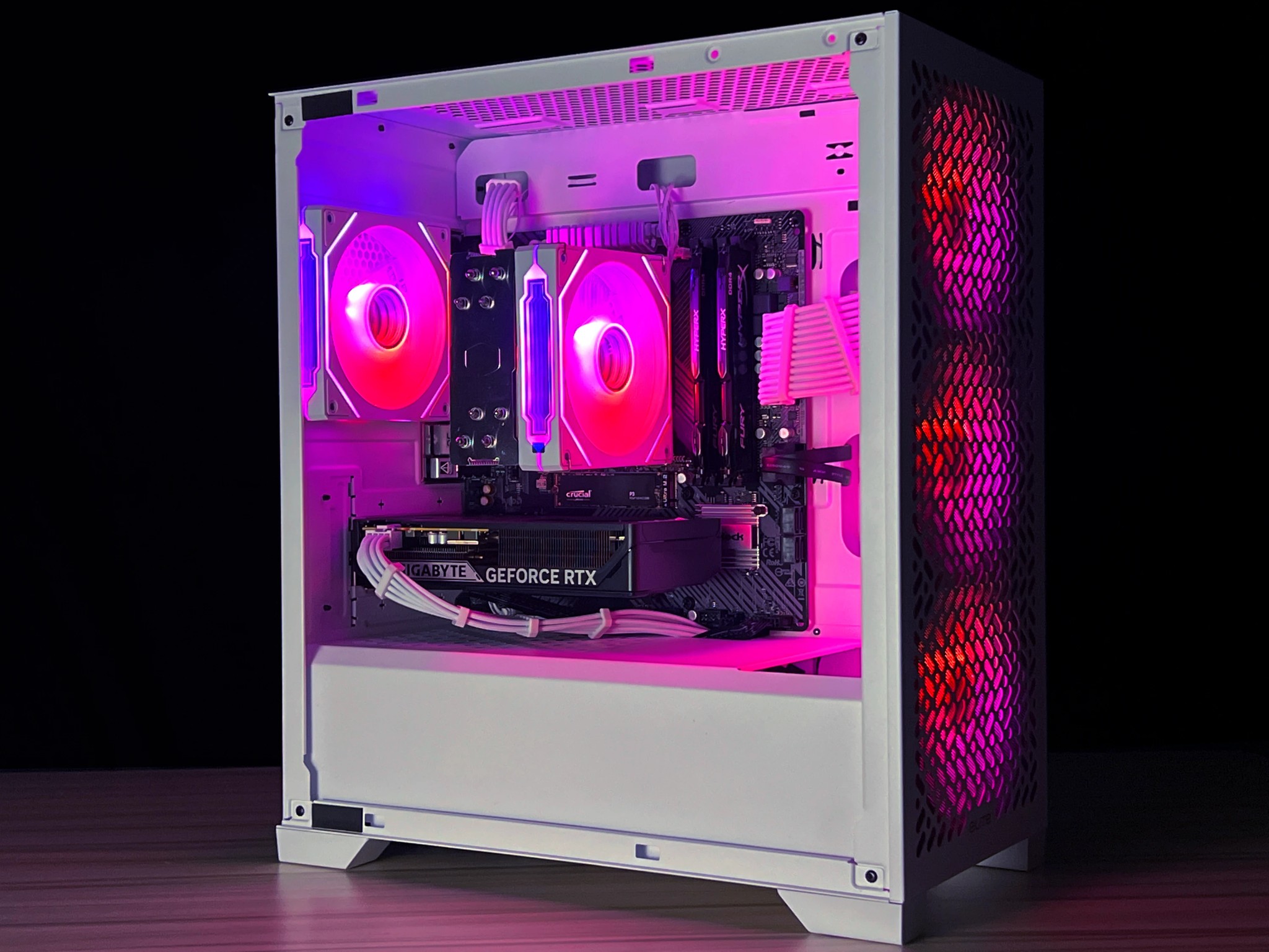 🔥 White Infinity Gaming PC - RTX 5060, Ryzen 7 2700x, 16gb, 1tb NVME