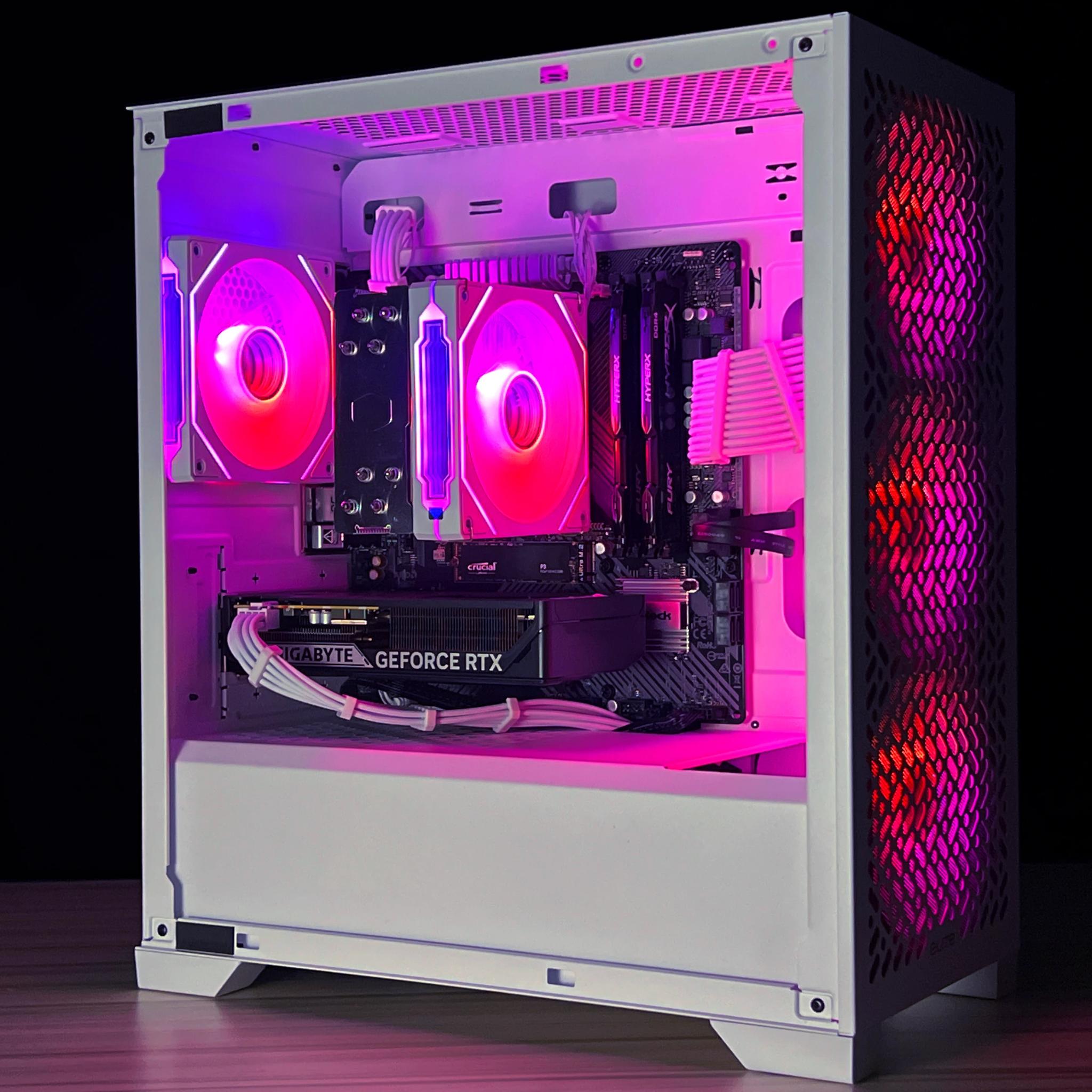 🔥 White Gaming PC - RTX 5060, Ryzen 7 2700x, 16gb, 1tb NVME