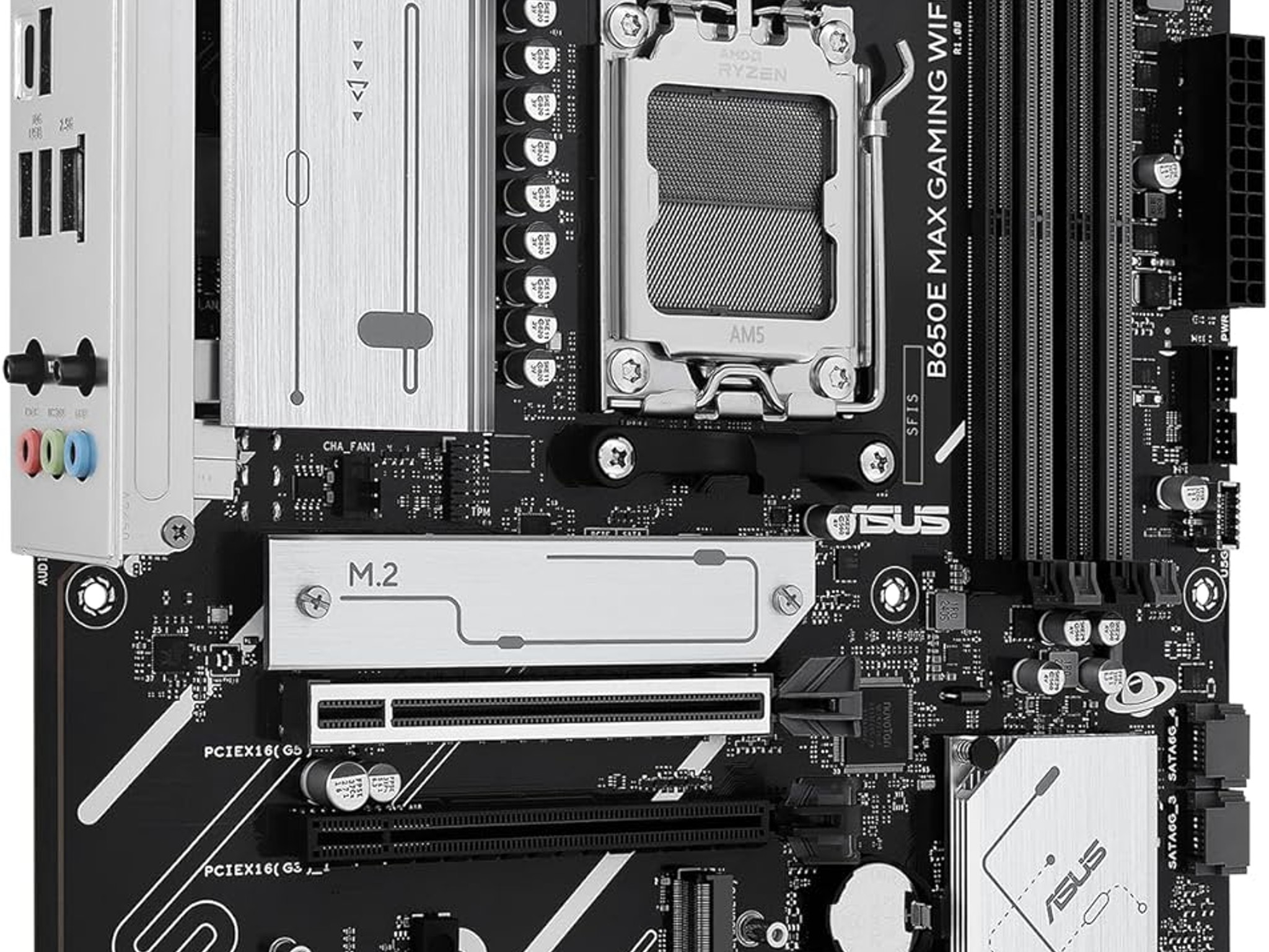 ASUS B650E MAX Gaming WiFi ATX Motherboard, DDR5,, 3X M.2 Slots, Wi-Fi 6E, Realtek 2.5Gb Ethernet