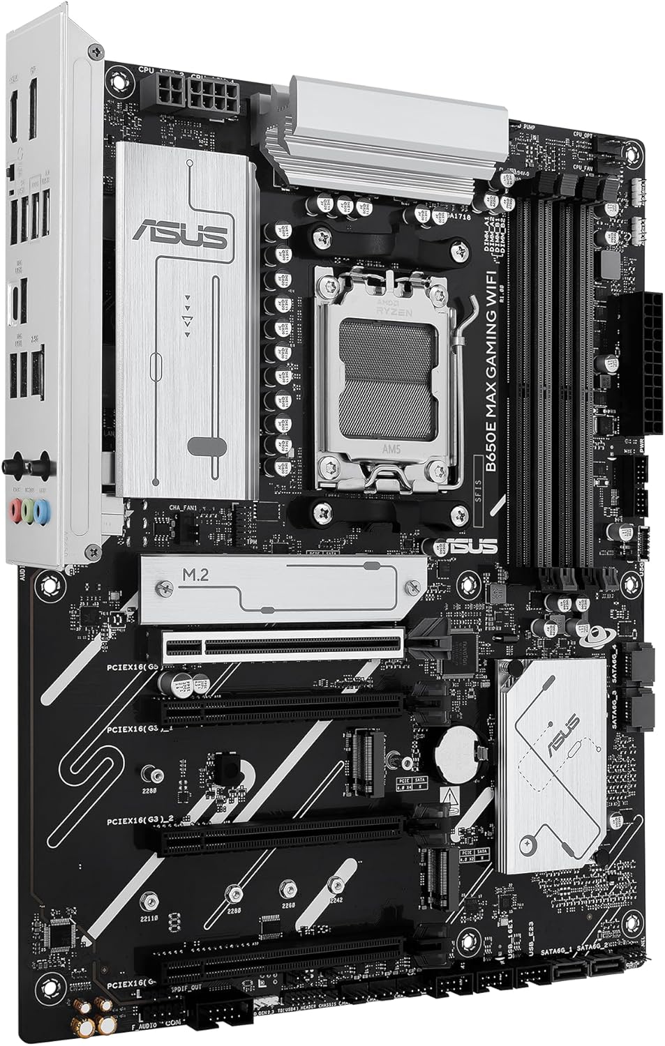 ASUS B650E MAX Gaming WiFi ATX Motherboard, DDR5,, 3X M.2 Slots, Wi-Fi 6E, Realtek 2.5Gb Ethernet