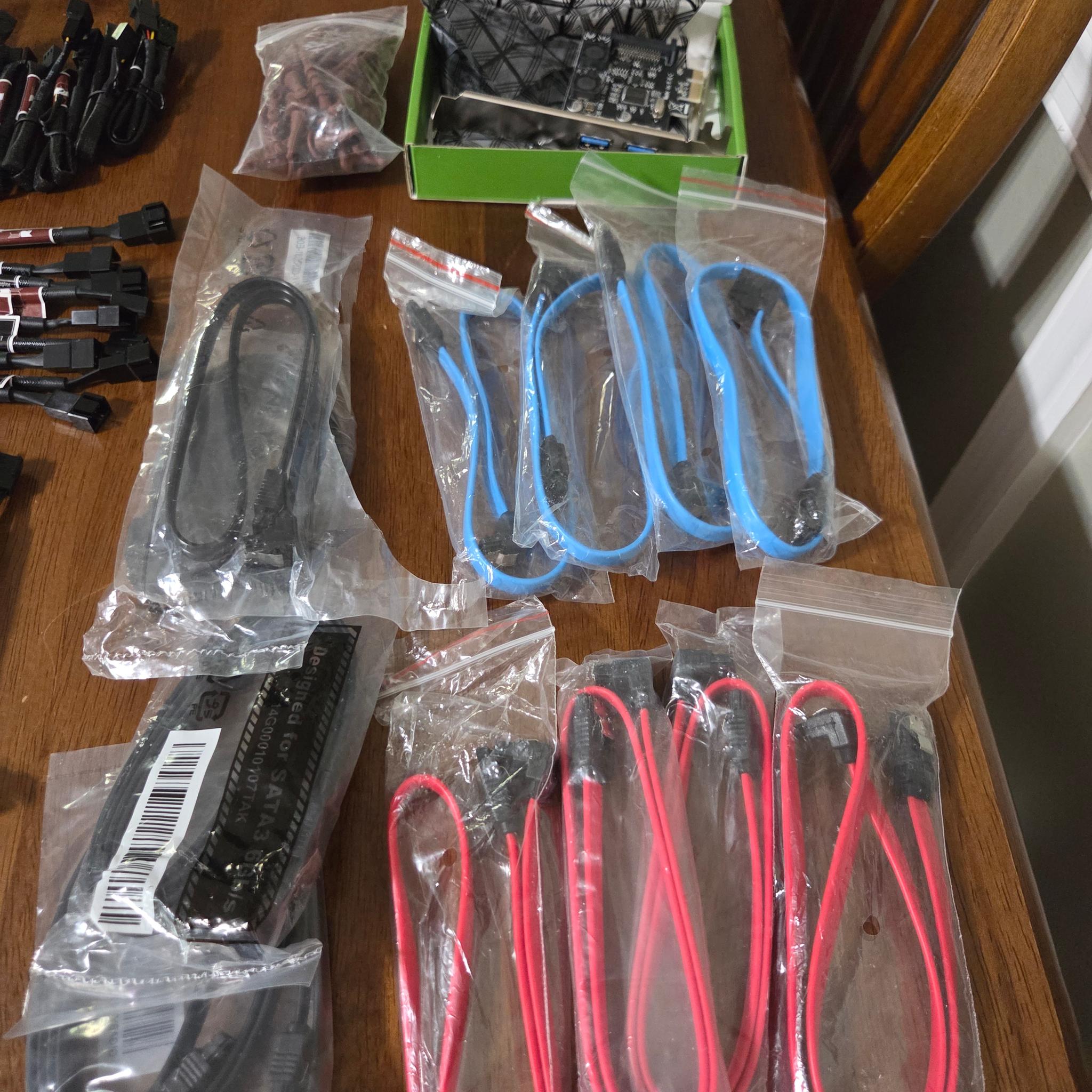 Assorted Computer Cables and Components Package Deal