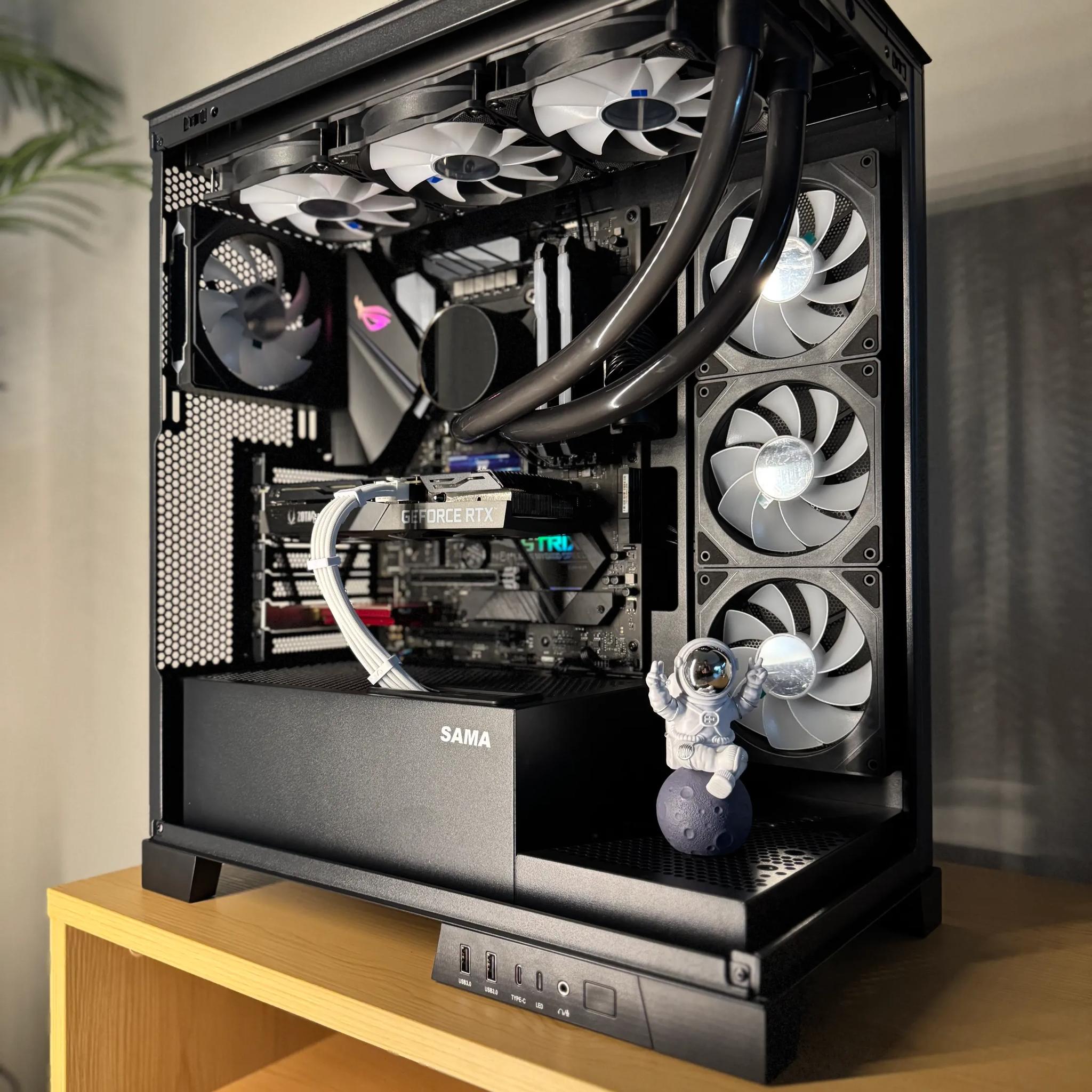 🖤BLACKOUT🖤 Zotac RTX 3060 TI|Ryzen 7 5700X3D|32GB RAM|1TB M.2||WIFI|ARGB Fans + Cooler|