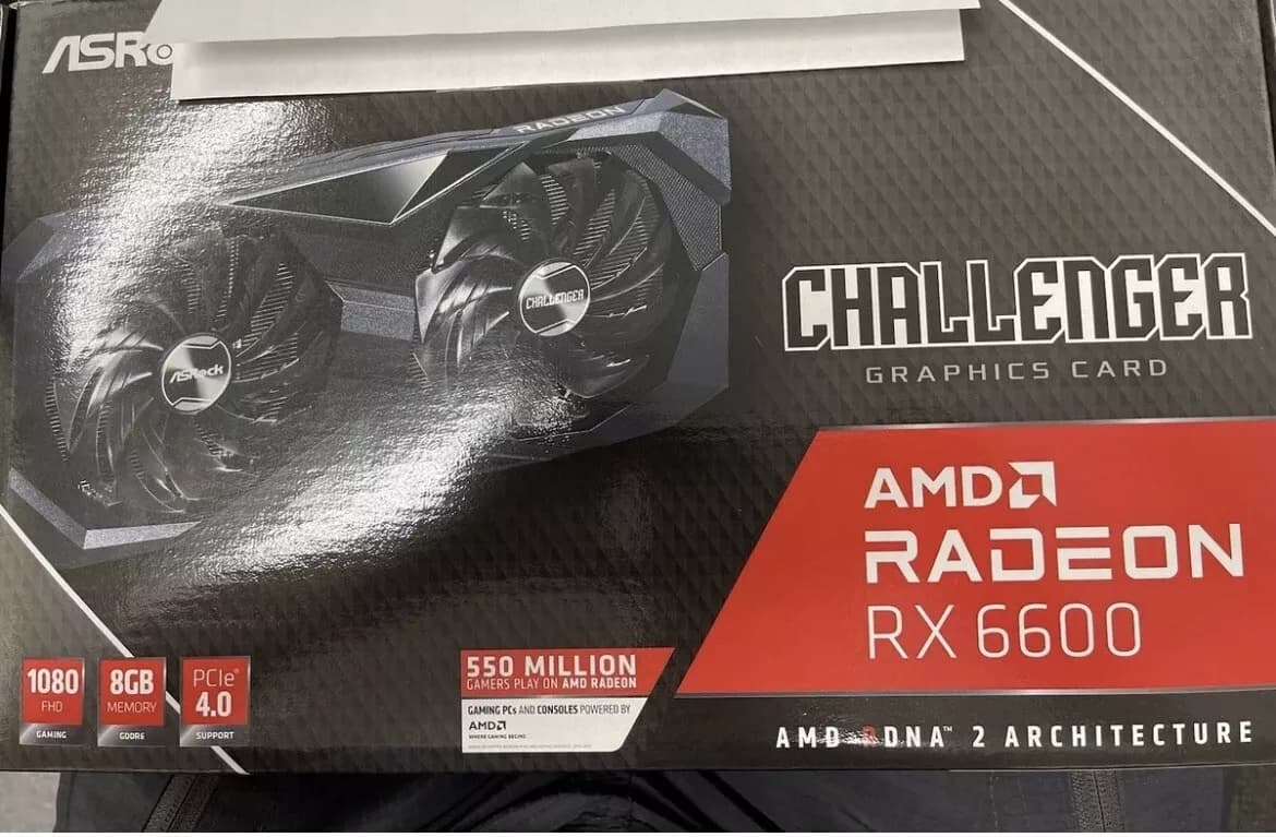 ASRock RX 6600 CLD Challenger D 8GB GDDR6 GPU ( New Thermal Paste, Cleaned)