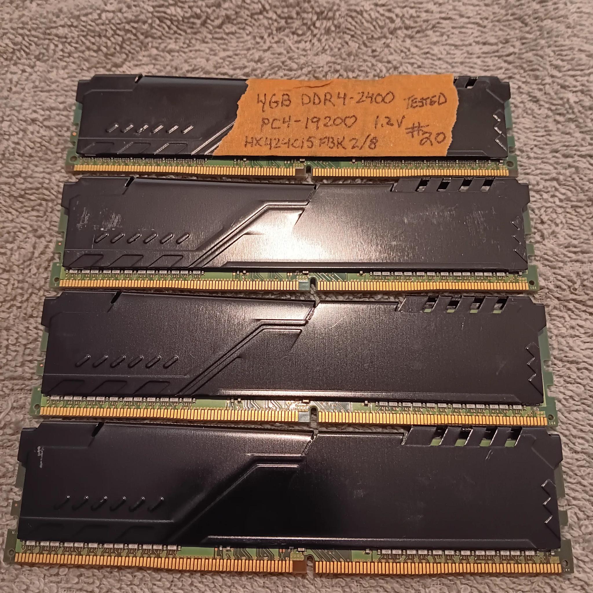 4 - Hyper X DDR4 2400MHz 16GB (4X4GB) RAM
