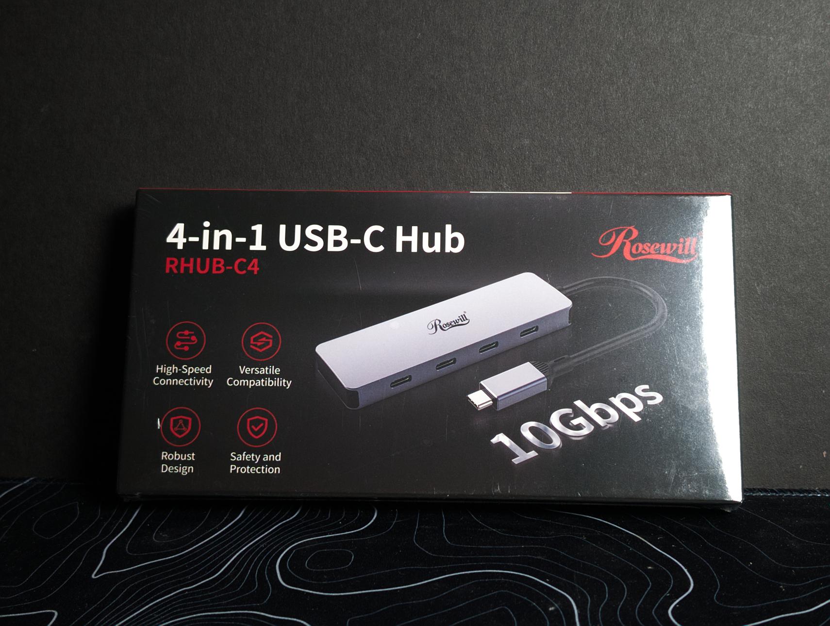 Rosewill 10Gbps 4-1 USB 3.2 Type C Splitter / USB Hub
