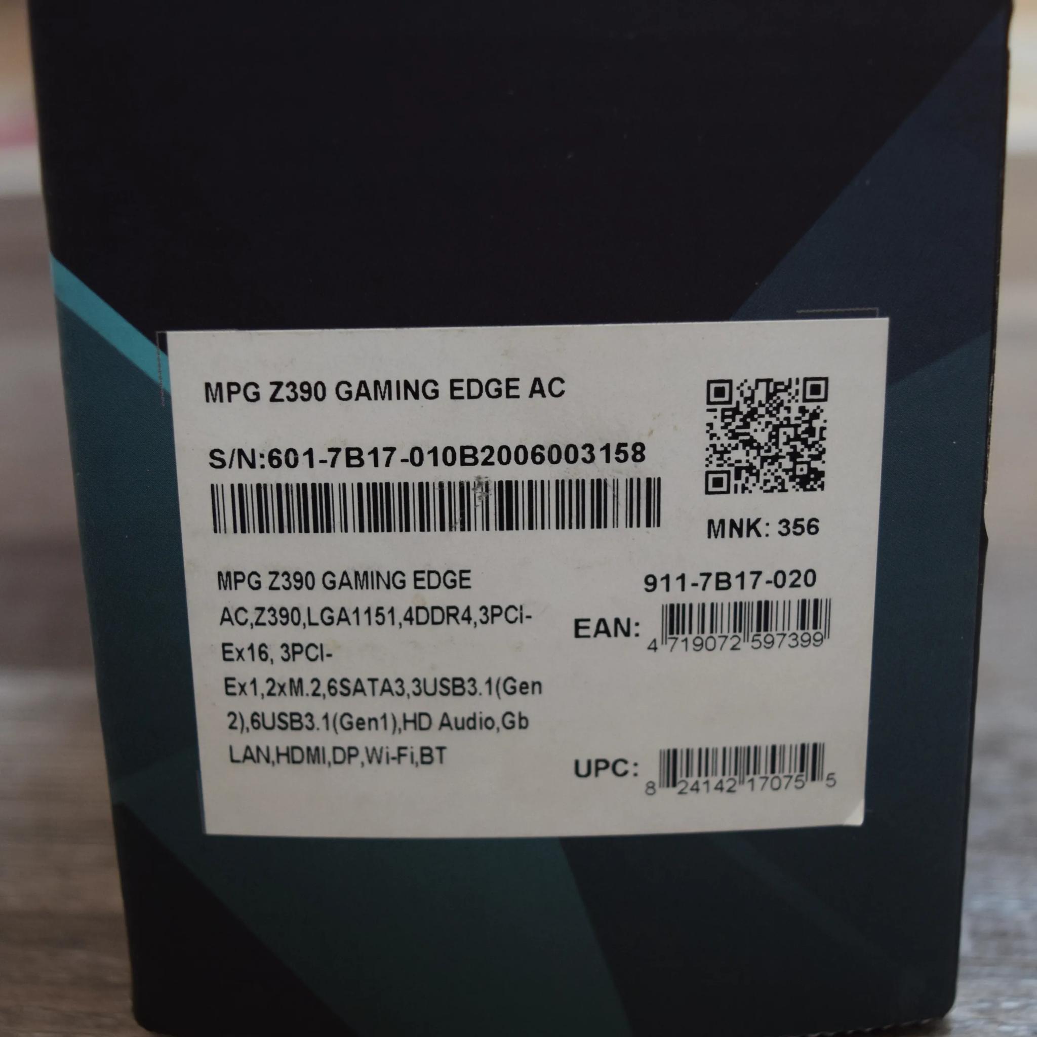 *USED* MSI MPG Z390 GAMING EDGE AC (MS-7B17)