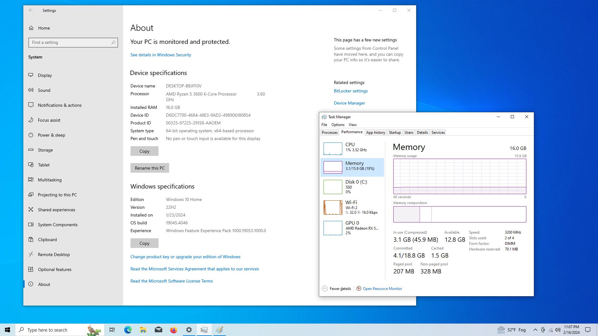 GamerSxin Custom 5700 XT R5 3600 16GB 3200mhz 1TB NVMe. Gaming Desktop