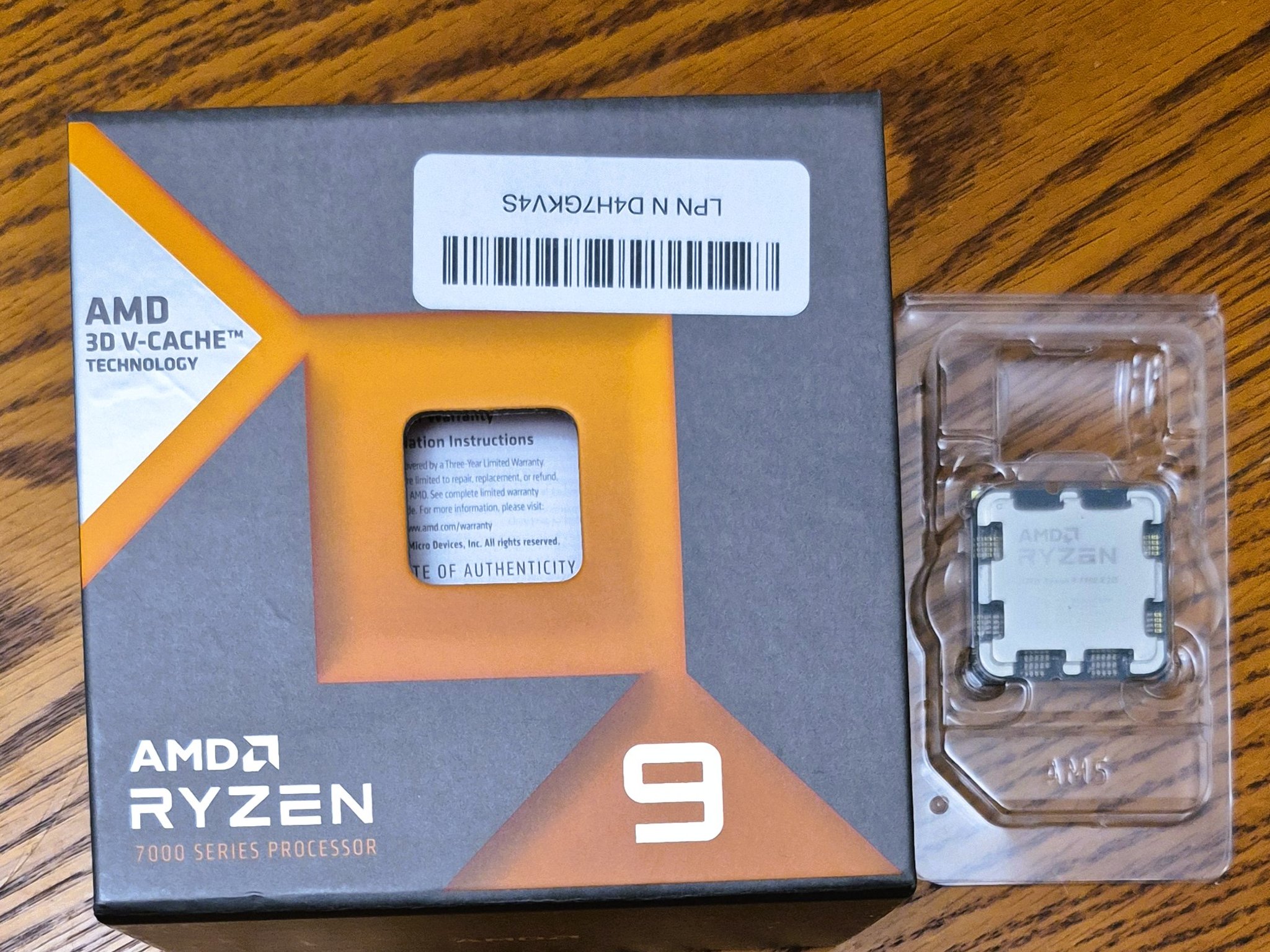 Pre-owned AMD Ryzen 9 7900X3D AM5 CPU Processor 4.5 GHz 12-Core 24-Thread 64MB Socket AM5