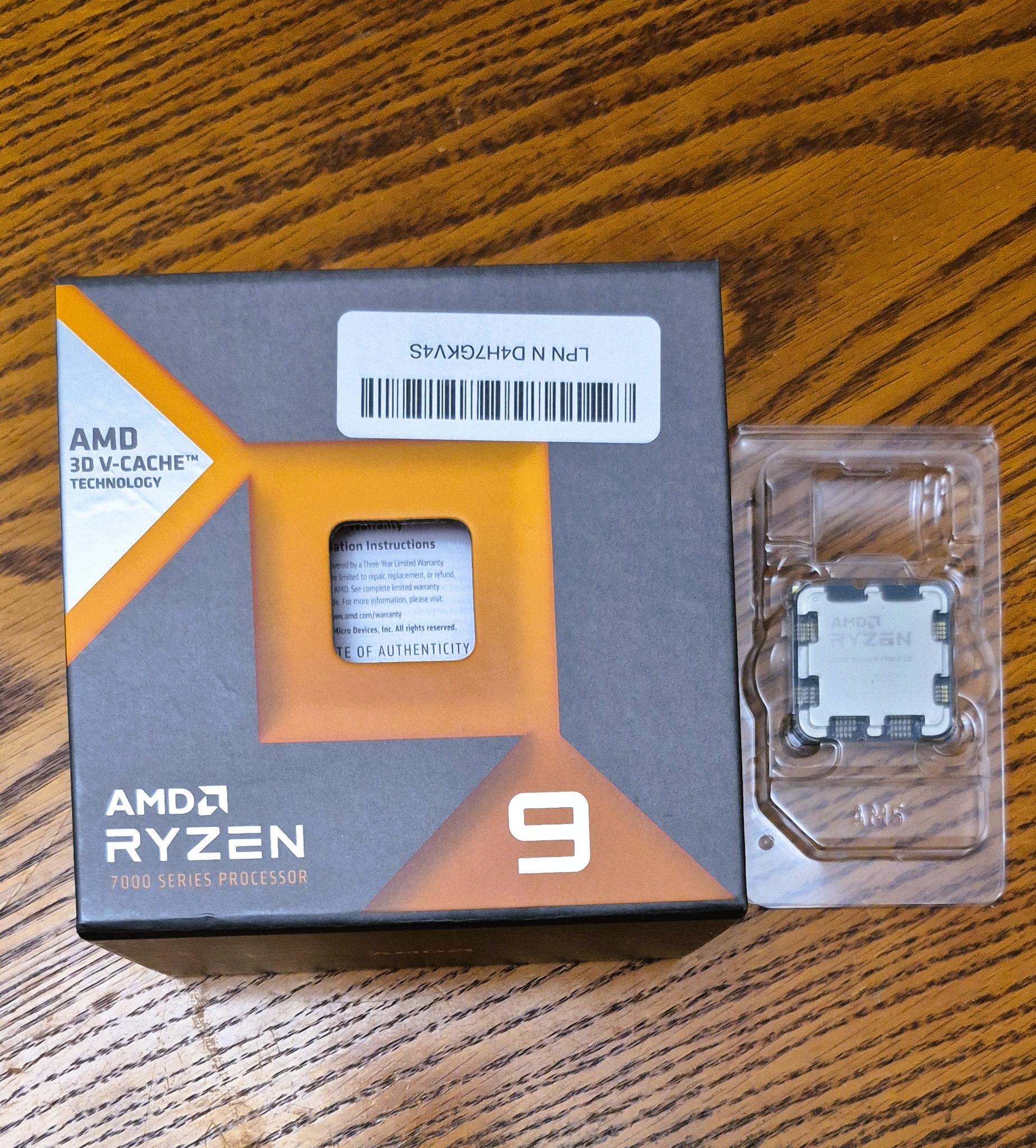 Pre-owned AMD Ryzen 9 7900X3D AM5 CPU Processor 4.5 GHz 12-Core 24-Thread 64MB Socket AM5