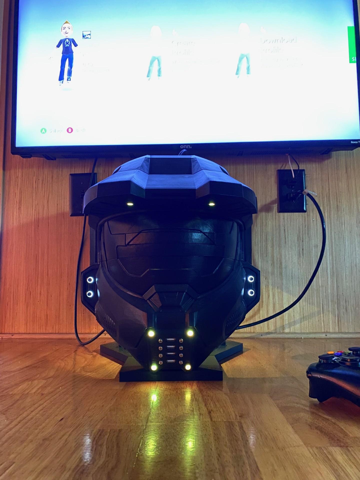 Custom Prototype Master Chief helmet RGH Xbox 360