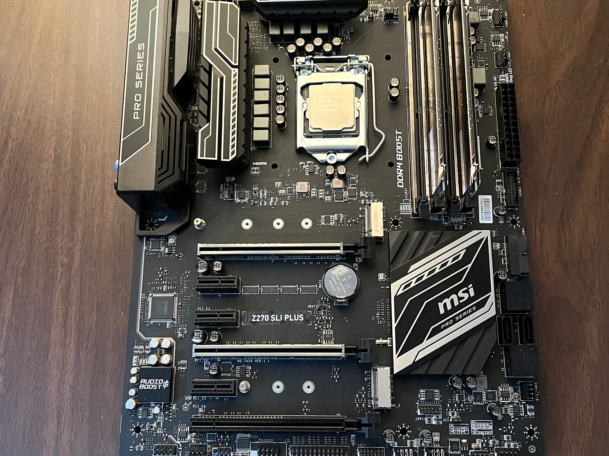 MSI Z270 SLI PLUS | I7-7700K | 16GB 3200MHz DDR4 | Latest BIOS | I/O Shield & Original Accessories