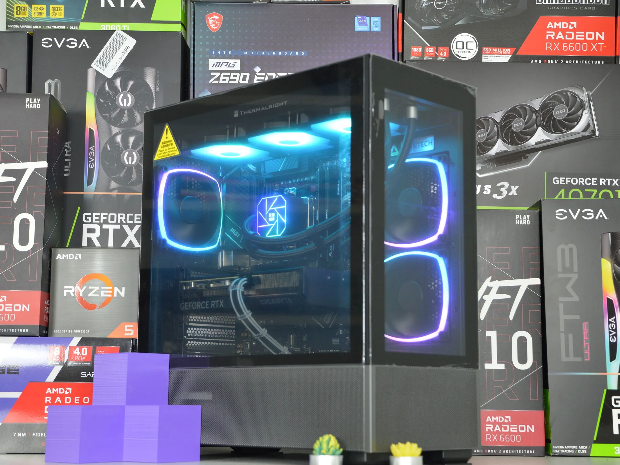 ⚡⚡| RTX 4070 12GB| RYZEN 7 7700X | 32 GB DDR5 RAM | 2TB NVME SSD | Electric Night |