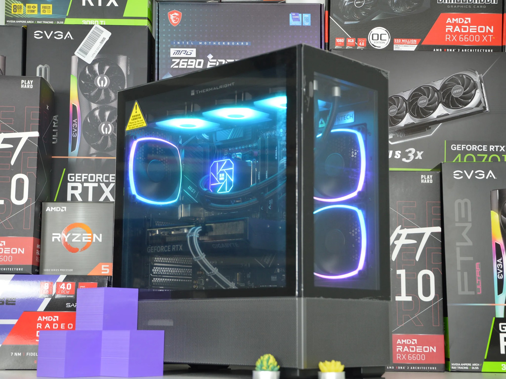 ⚡⚡| RTX 4070 12GB| RYZEN 7 7700X | 32 GB DDR5 RAM | 2TB NVME SSD | Electric Night |