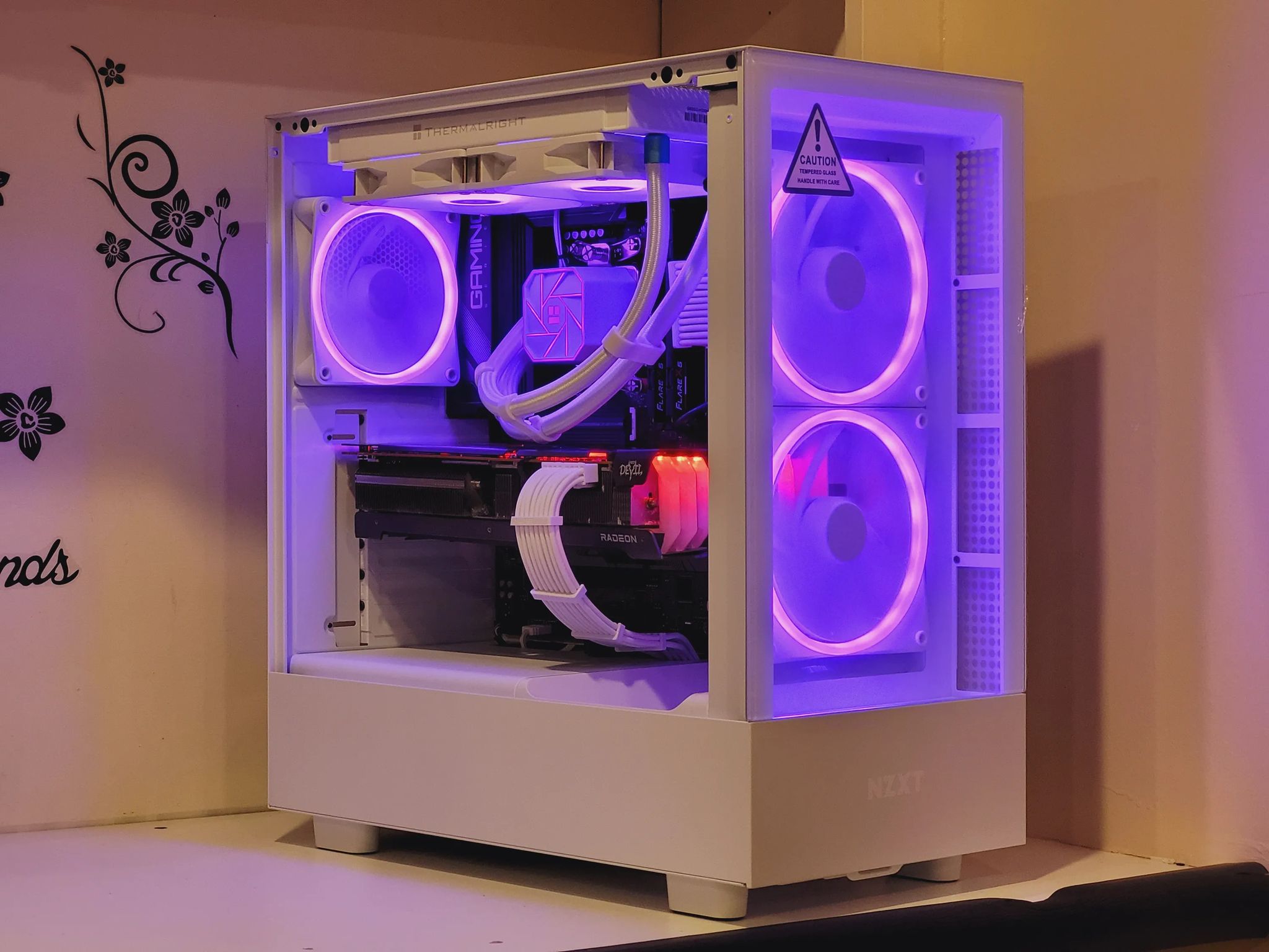 Gaming PC | Ryzen 7 7700X | RX 6800XT 16GB | 32GB DDR5 | 1TB nVME SSD | 1440p White Gaming PC RGB