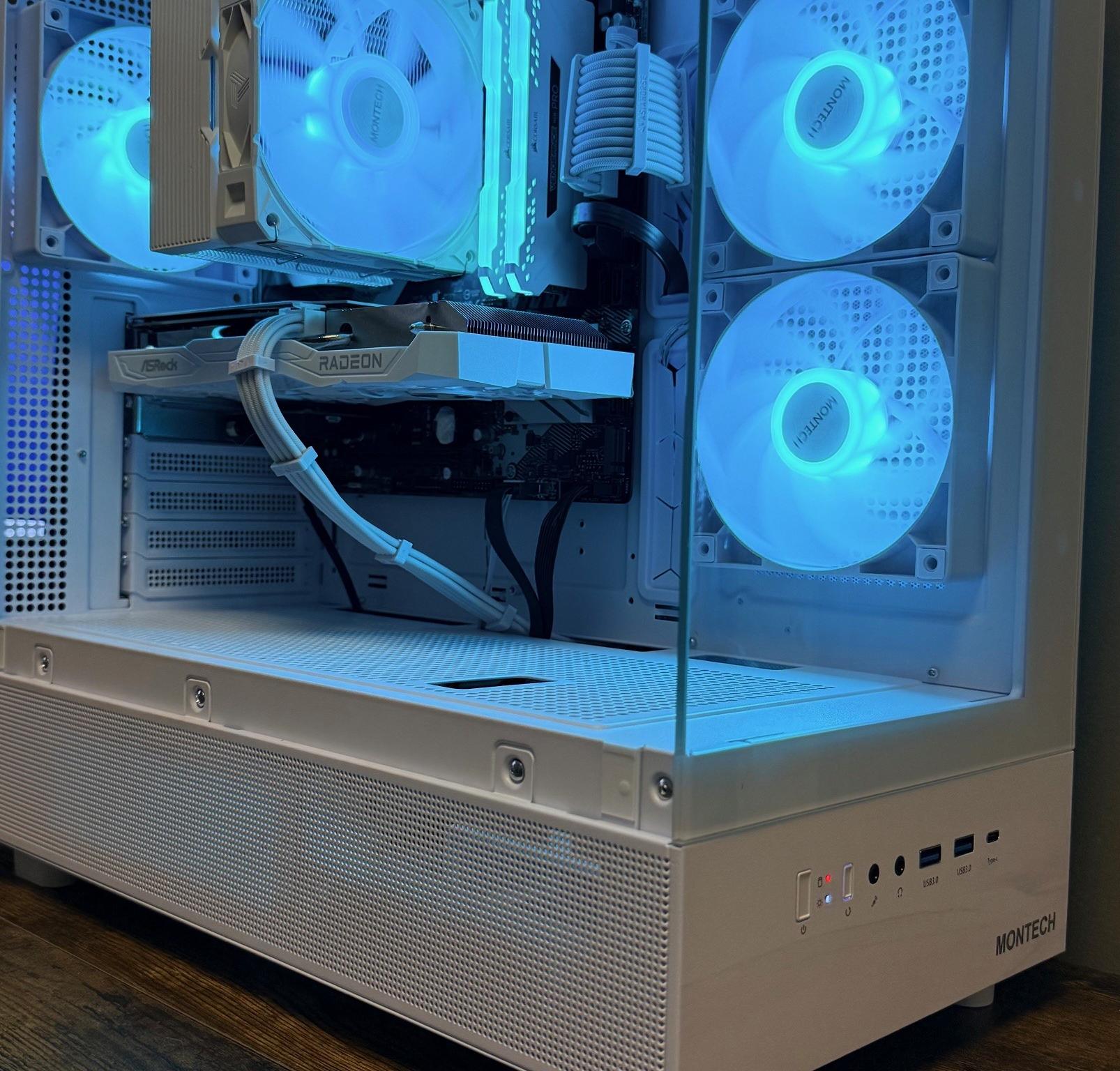 ❄️ Whiteout Gaming PC Fresh Build- Ryzen 5500, RX 6600, 16GB RAM, 1TB SSD, Wi-Fi BUDGET FRIENDLY! ❄️