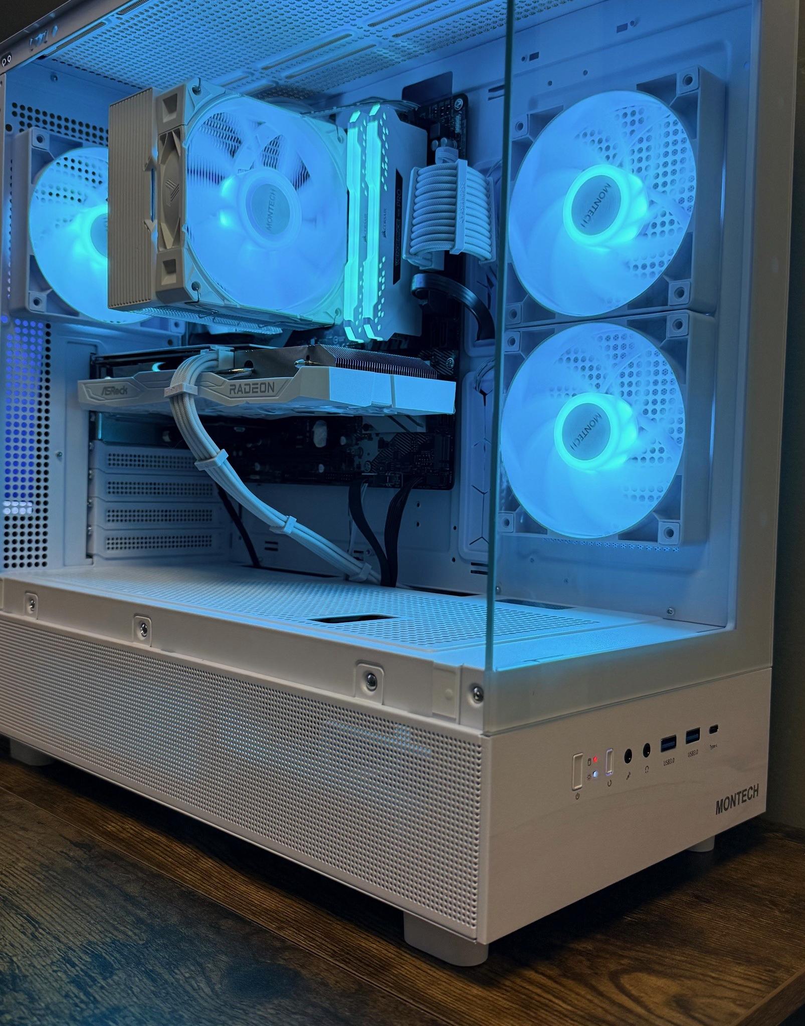 ❄️ Whiteout Gaming PC Fresh Build- Ryzen 5500, RX 6600, 16GB RAM, 1TB SSD, Wi-Fi - REDUCED! ❄️