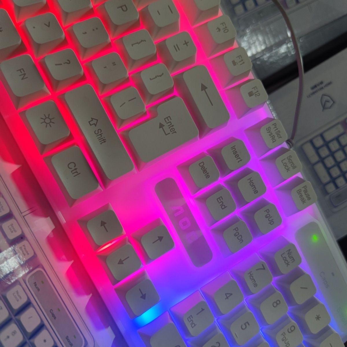 AOC KM100 Wired Keyboard & Mouse Set with Floating Keycaps and LED Backlight