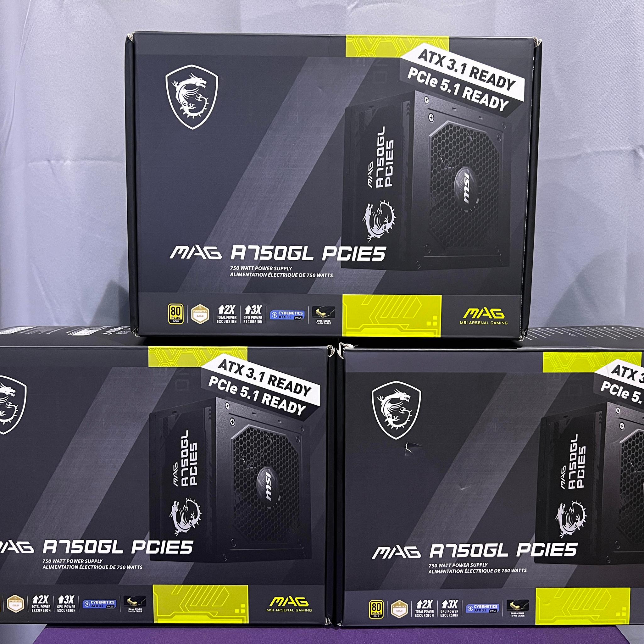 3x MSI Mag A750GL PCIE5 PSU 750W Fully Modular Power Supply 80+Gold | QUESTIONS MESSAGE ME!