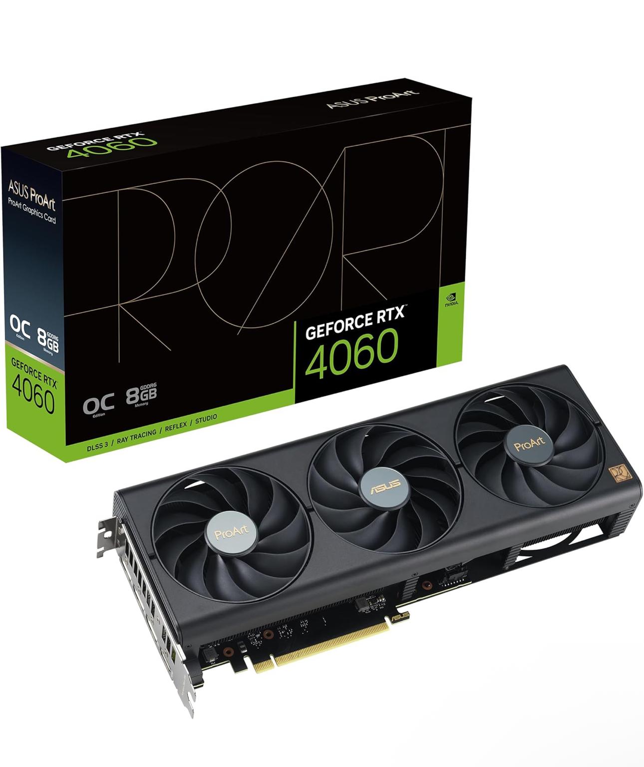 ASUS ProArt GeForce RTX™ 4060 OC Edition 8GB GDDR6 Graphics Card