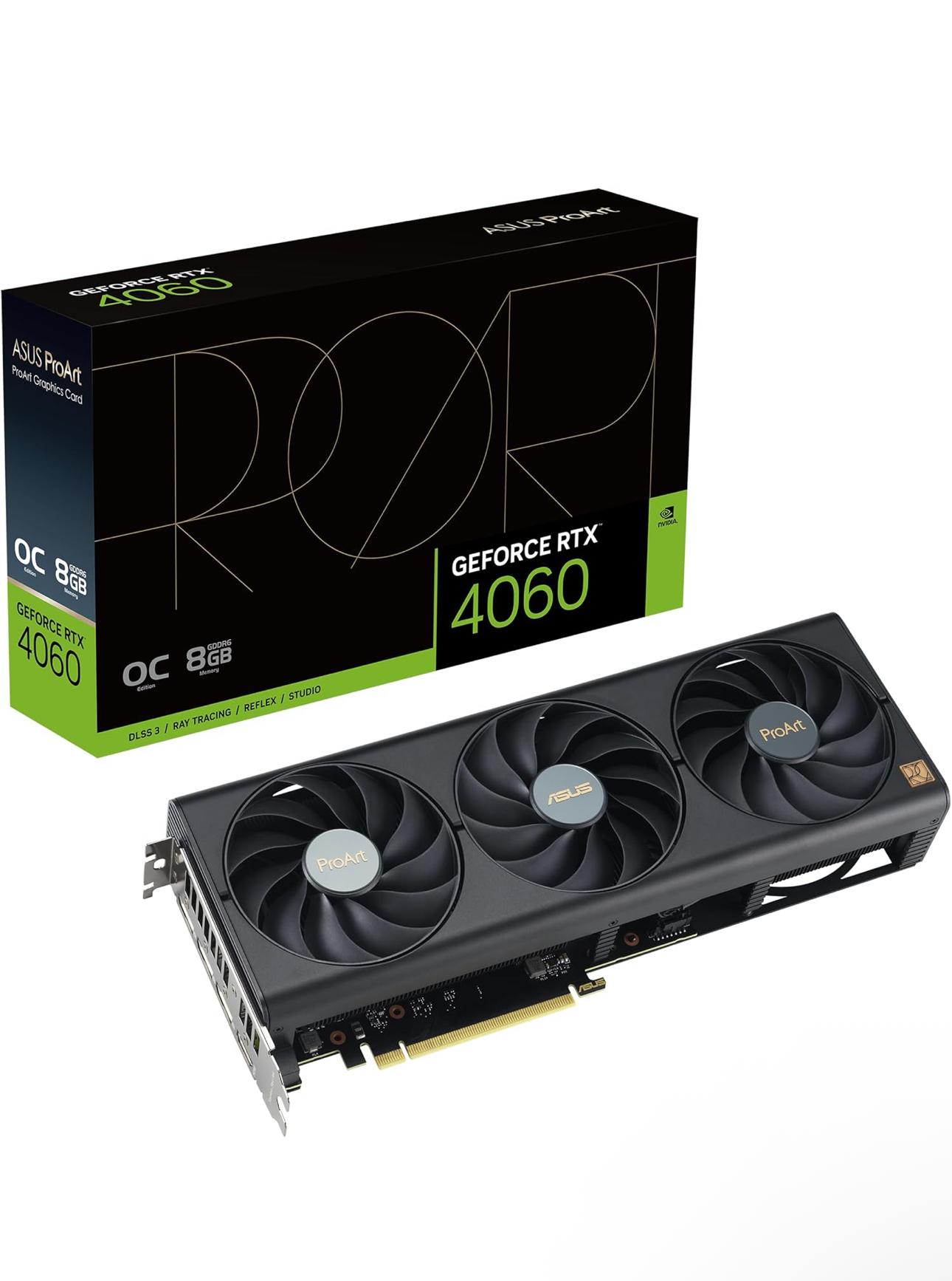 ASUS ProArt GeForce RTX™ 4060 OC Edition 8GB GDDR6 Graphics Card