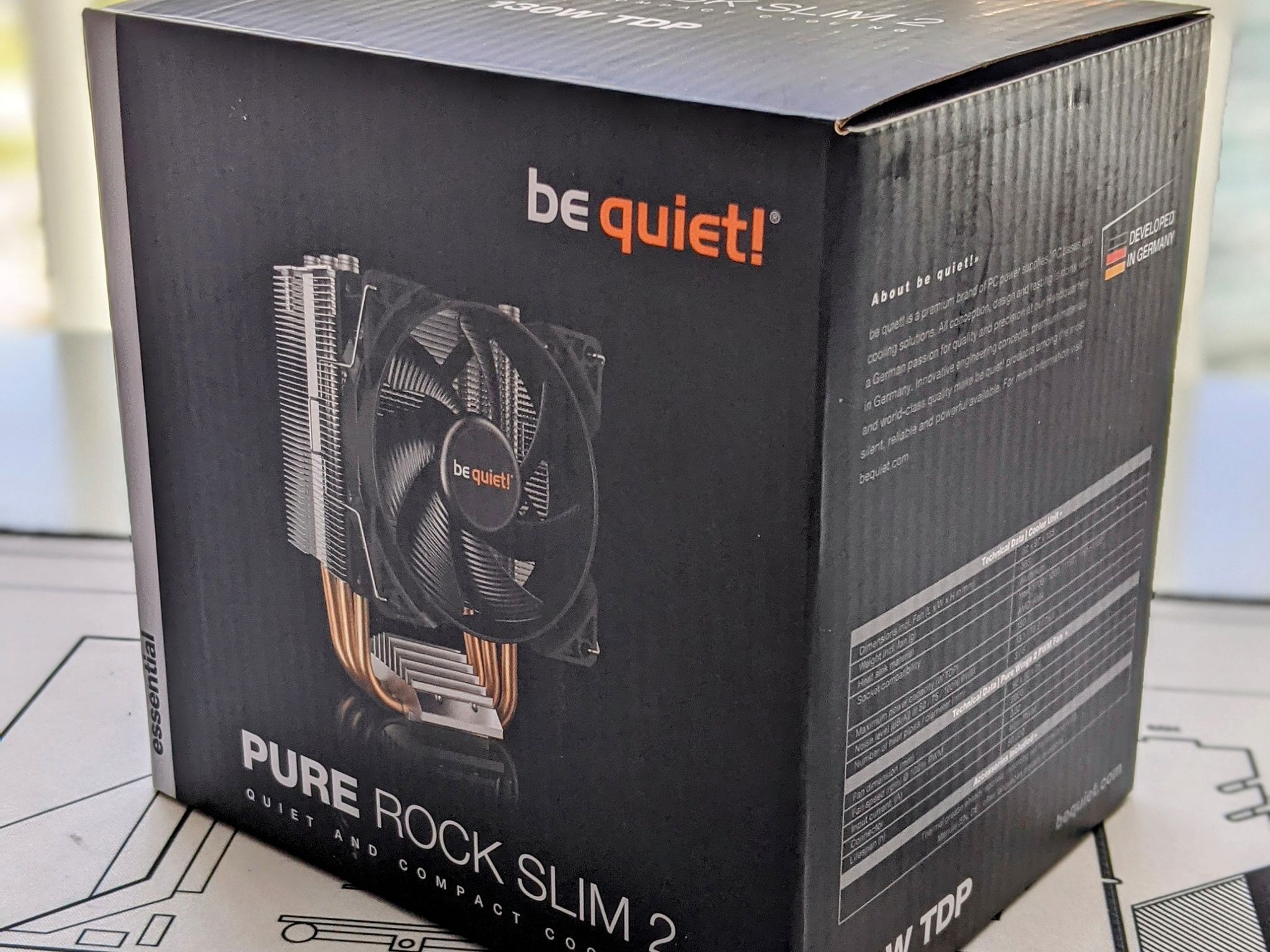Be quiet! BK030 Pure Rock Slim 2, 130W TDP, 3 heat pipes, 92mm fan CPU cooler