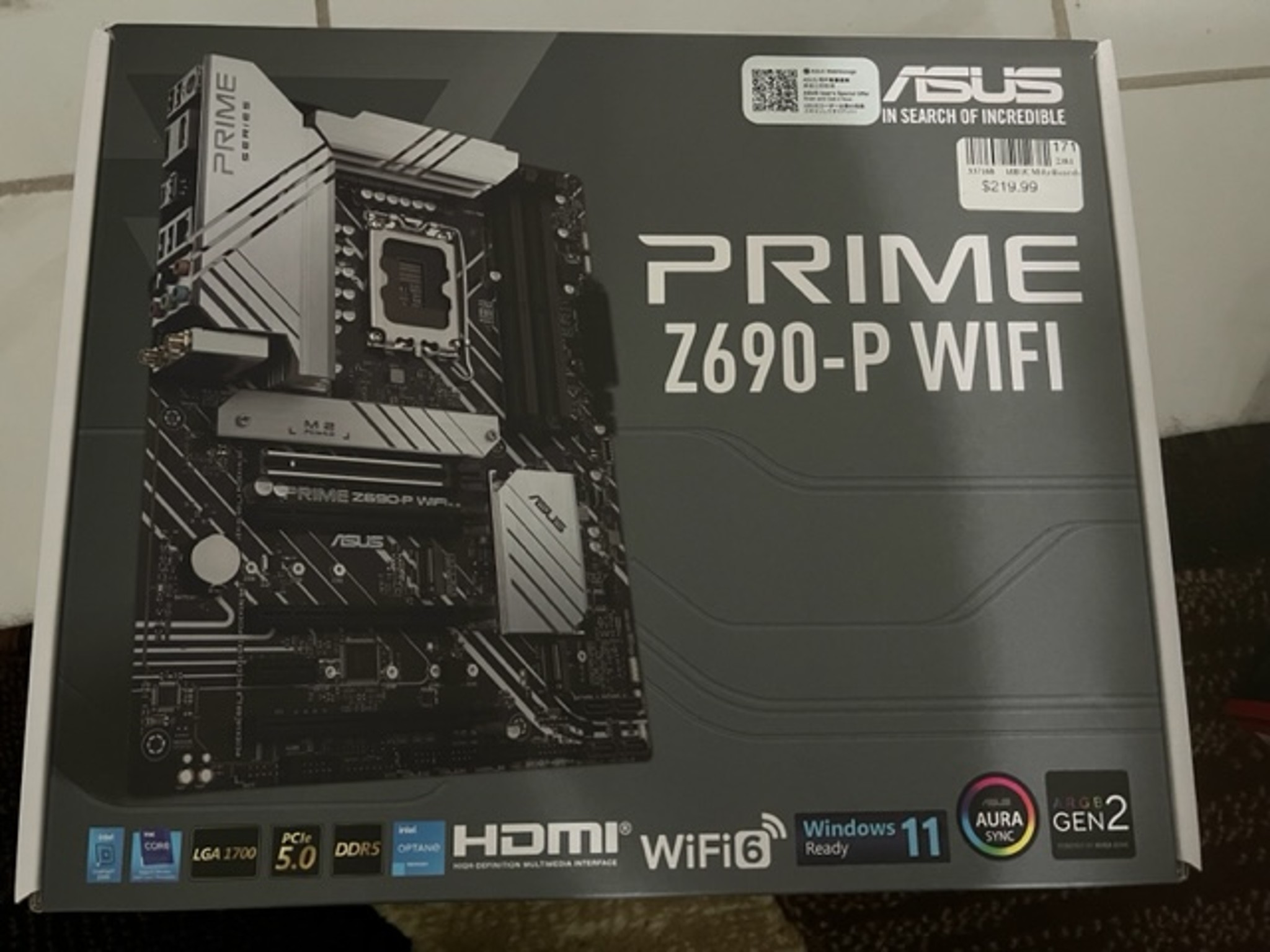 ASUS Z690-P Prime WiFi DDR5 Intel LGA 1700 ATX Motherboard