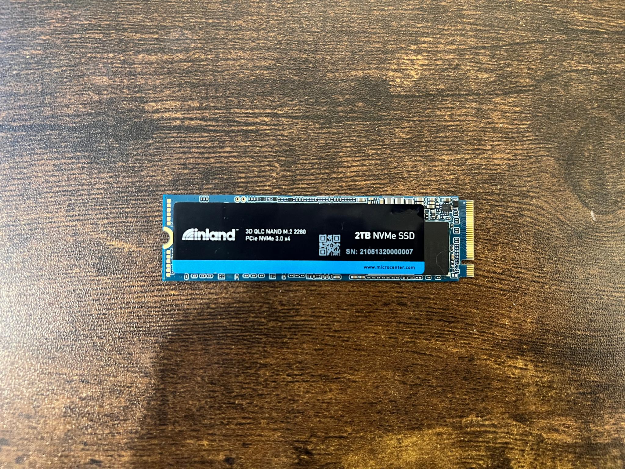 2TB INLAND Premium M.2 NVMe PCIe Gen 3.0x3.0 SSD