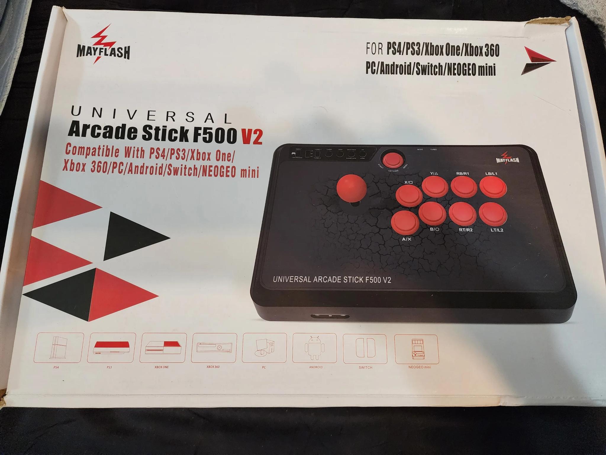 MAYFLASH Universal Arcade Fighting Stick F500  Switch, Xbox, PS, Windows, Raspberry Pi, Steam Deck