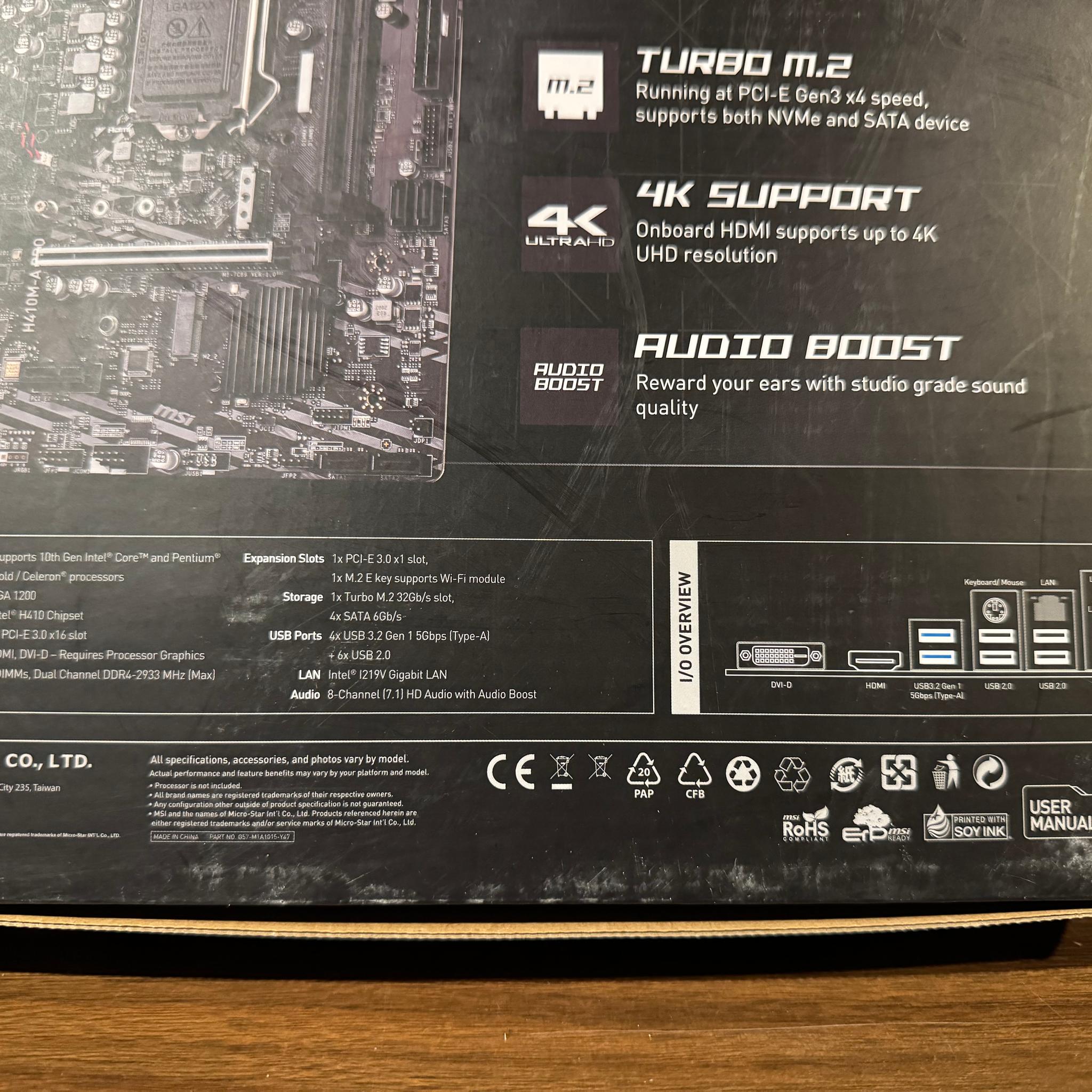 *BRAND NEW* MSI H410M-A PRO/H410M BOMBER Motherboard H410 LGA1200 DDR4 M-ATX