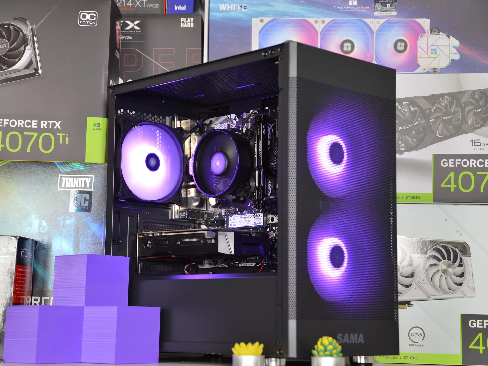 ⚫🟣| GTX 1050 Ti 4GB | Ryzen 3 3200G | 16GB DDR4 RAM | 512GB NVME SSD | Royal Night |