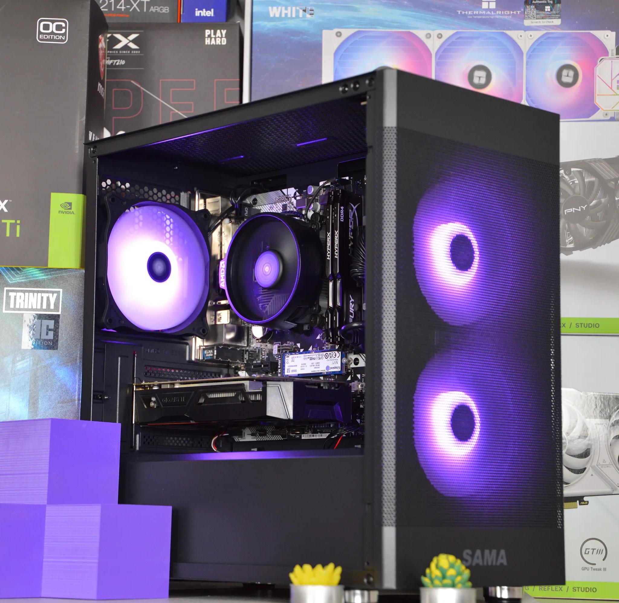⚫🟣| GTX 1050 Ti 4GB | Ryzen 3 3200G | 16GB DDR4 RAM | 512GB NVME SSD | Royal Night |