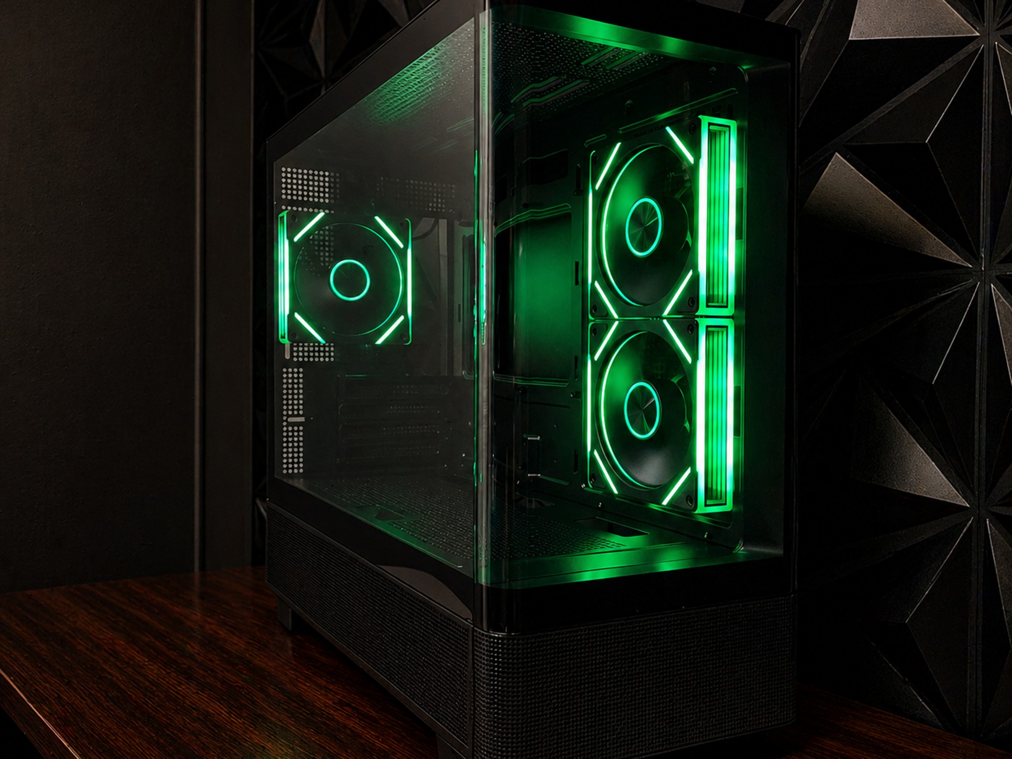 Black Curved Glass ARGB Tempered Glass MATX Mid-Tower Gaming PC Case