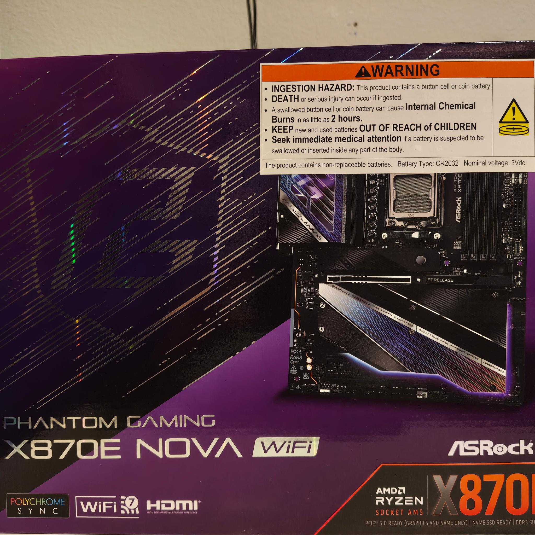 BNIB ASRock X870E NOVA WIFI AM5 Motherboard