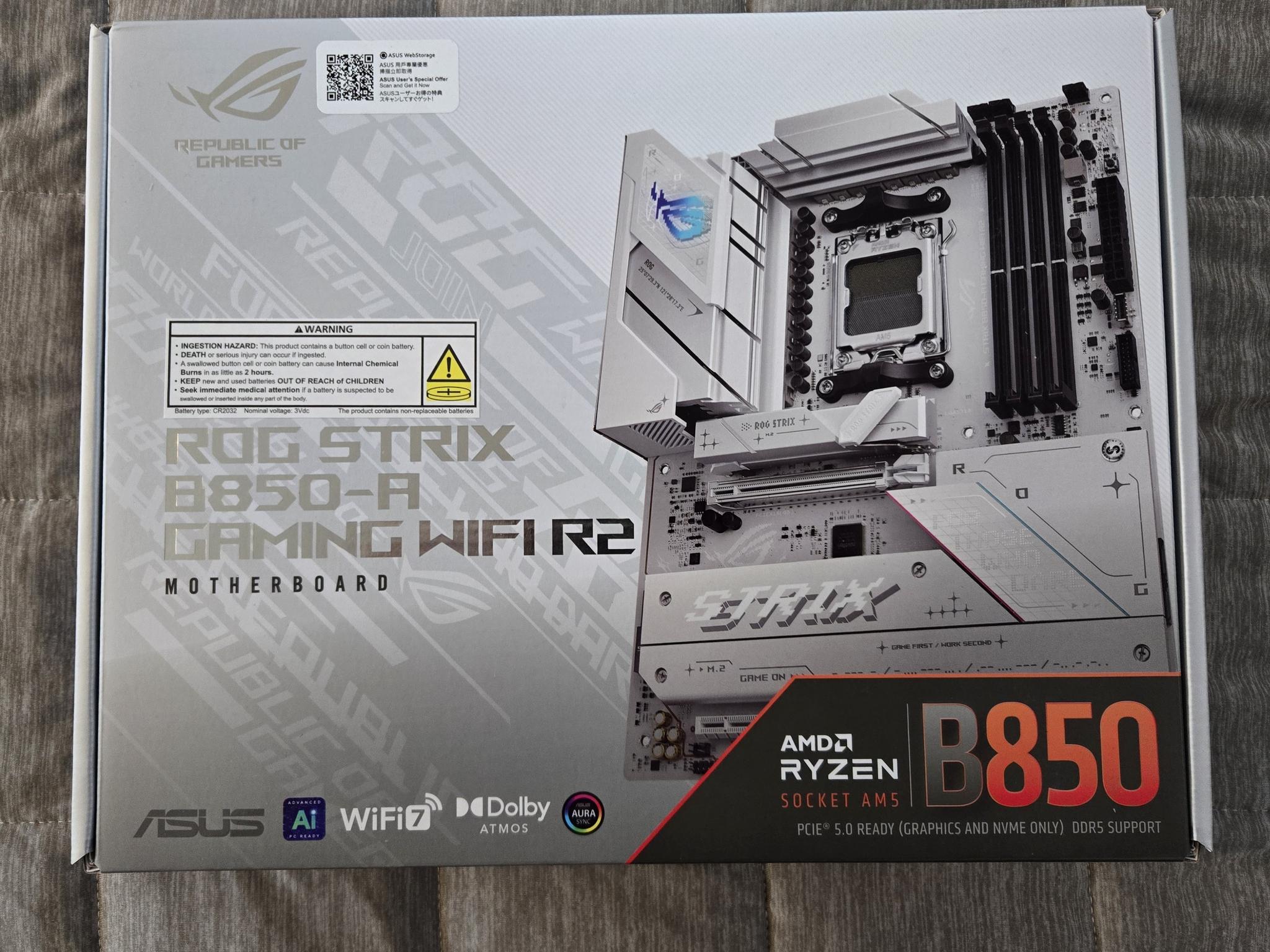 *Brand New In Box* ASUS ROG STRIX B850-A Gaming WIFI R2, AM5